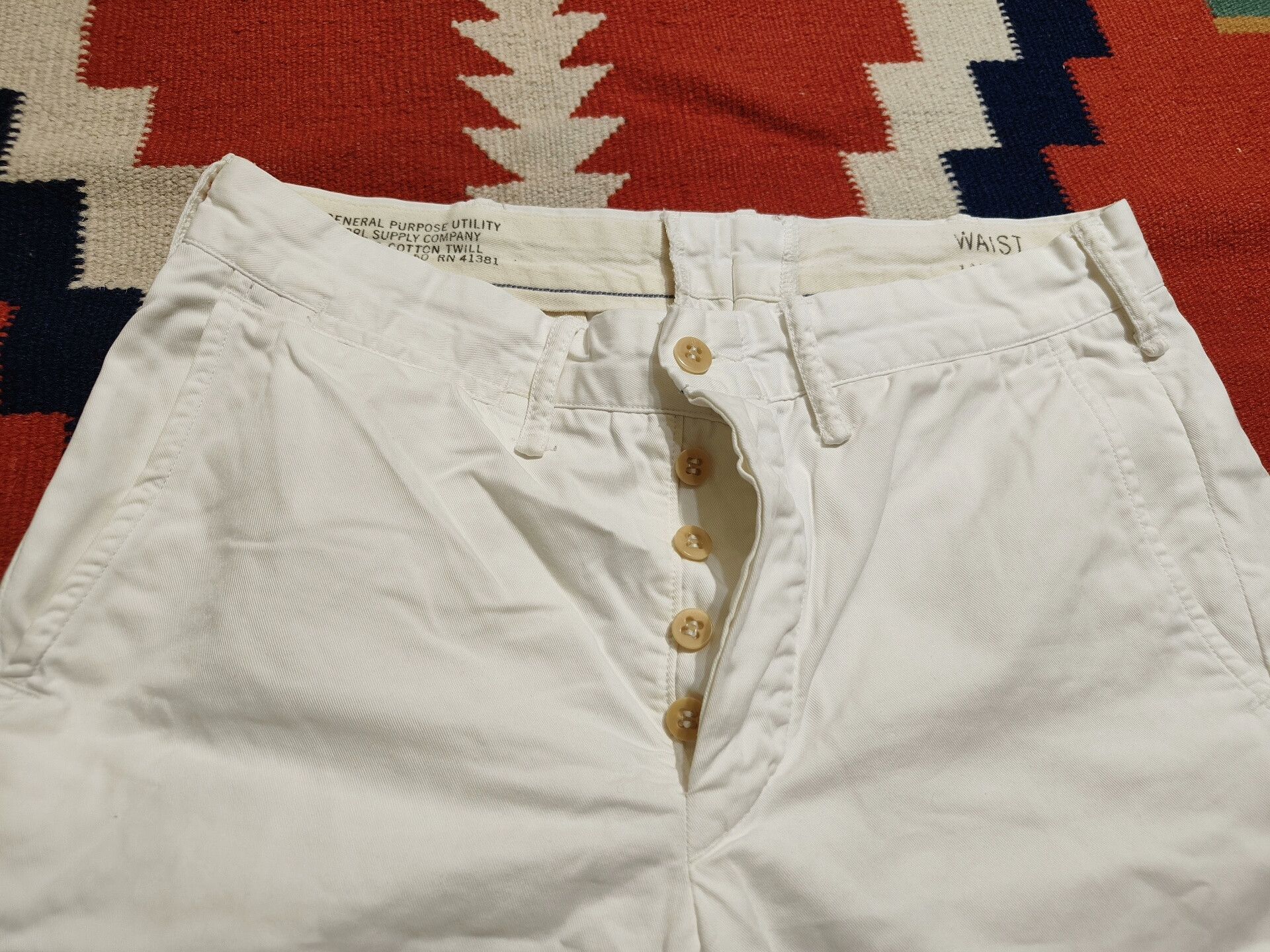 RRL Ralph Lauren RRL White Chino Casual Pants Size US 30 / EU 46 - 3 Thumbnail