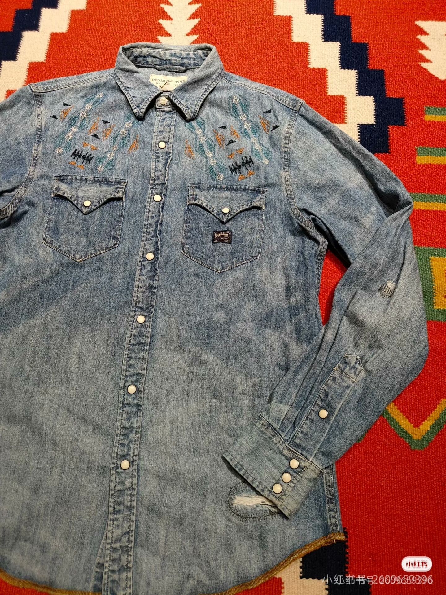 RRL Ralph Lauren Ralph Lauren RRL Vintage Denim Shirt Size US M / EU 48-50 / 2 - 2 Thumbnail