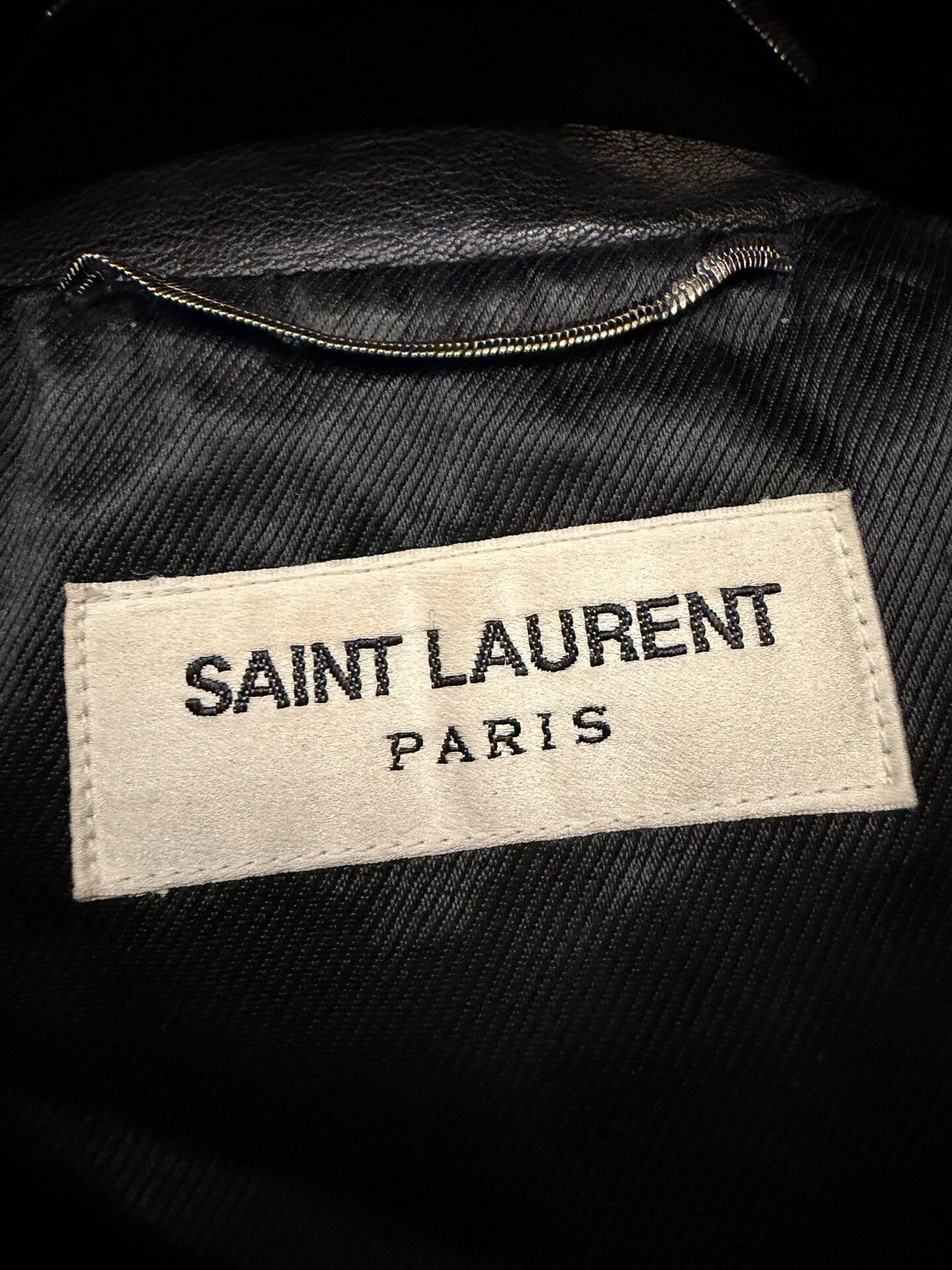 Saint Laurent Paris Saint Laurent Leather Biker Jacket Size US M / EU 48-50 / 2 - 2 Thumbnail