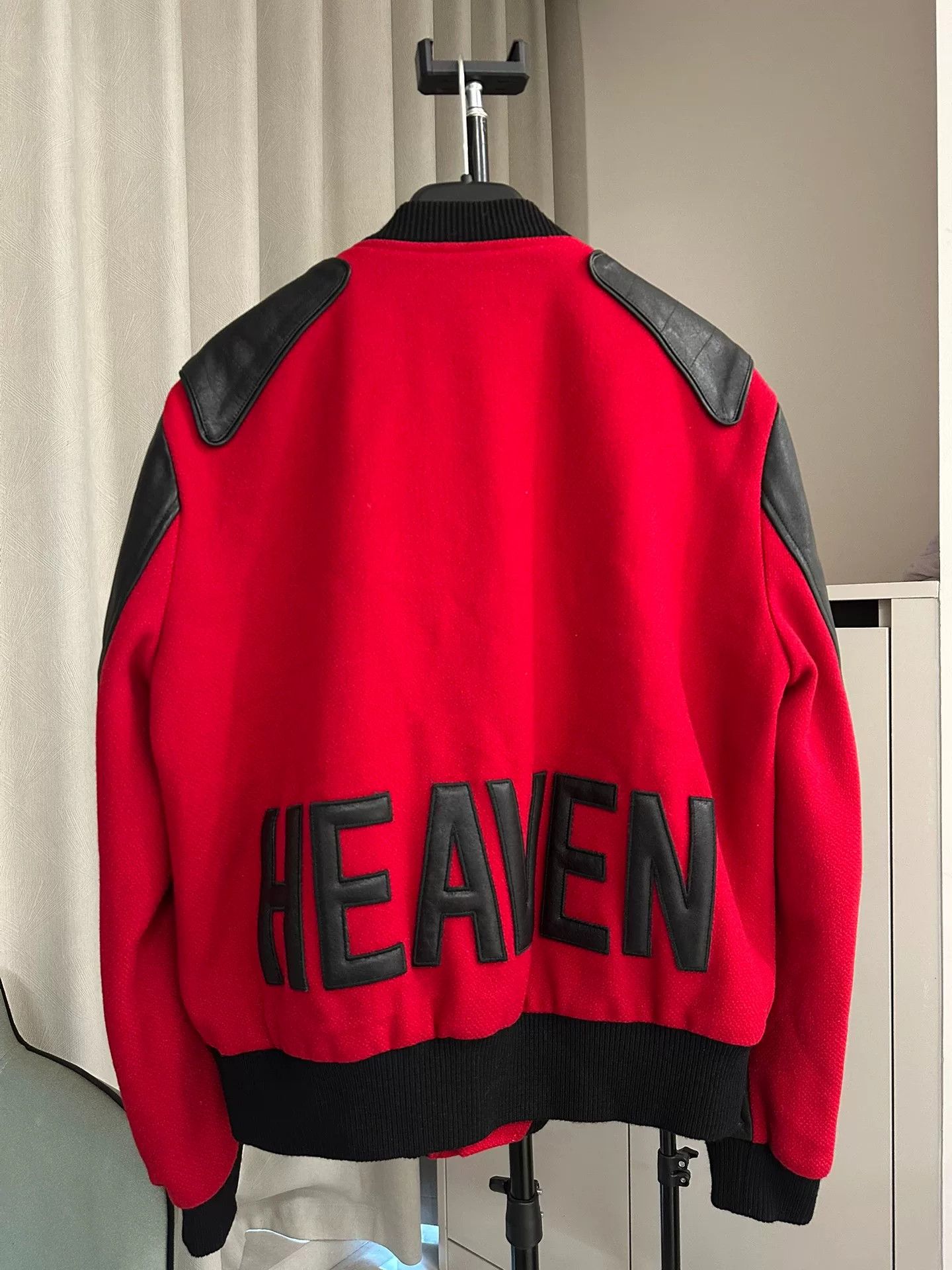 Saint Laurent Paris Saint Laurent Red and Black Baseball Jacket Size US L / EU 52-54 / 3 - 3 Thumbnail