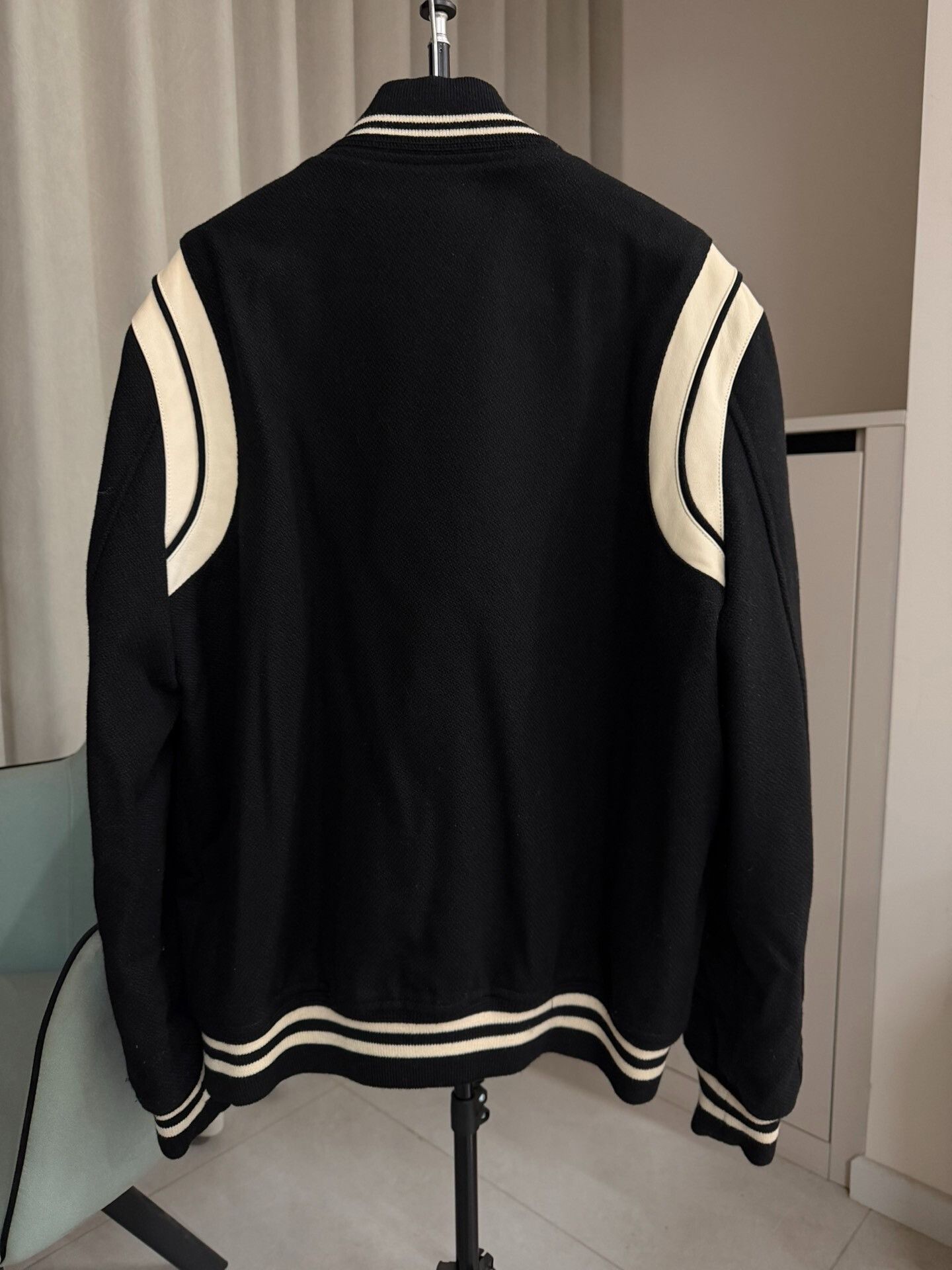 Saint Laurent Paris Saint Laurent Teddy Wool Baseball Jacket Size US L / EU 52-54 / 3 - 3 Thumbnail