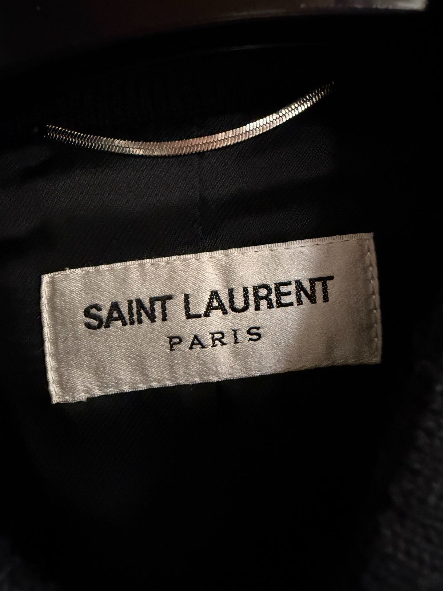 Saint Laurent Paris Saint Laurent Teddy Wool Baseball Jacket Size US L / EU 52-54 / 3 - 2 Thumbnail
