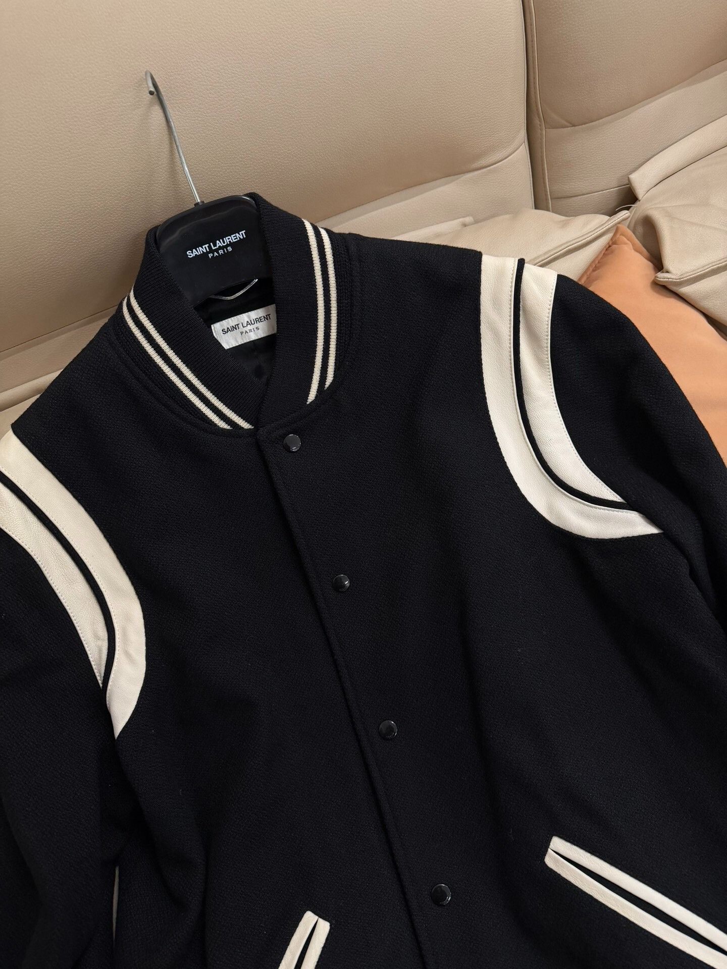 Saint Laurent Paris Saint Laurent Teddy Wool Baseball Jacket Size US L / EU 52-54 / 3 - 4 Thumbnail