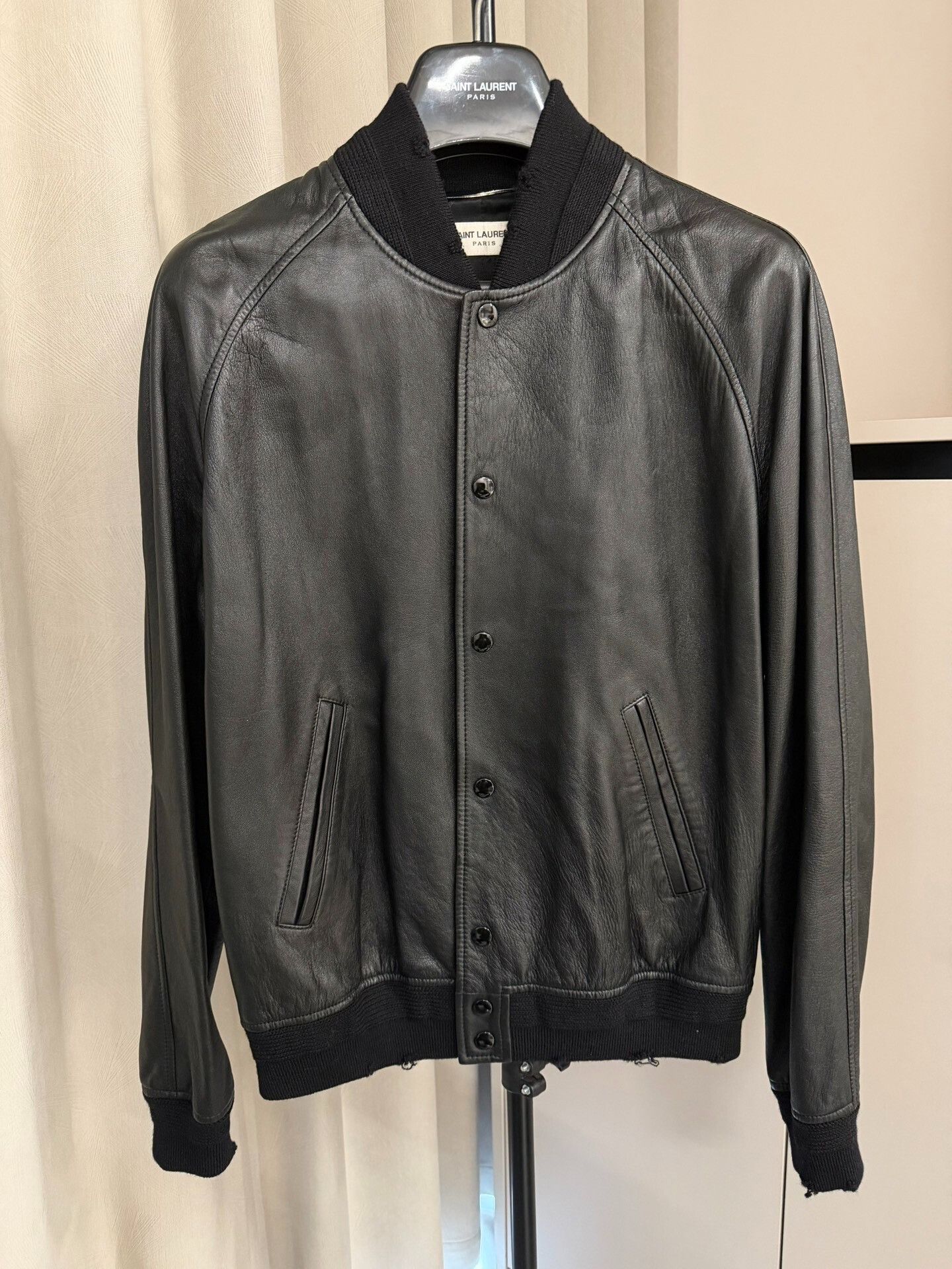Anthony Vaccarello Saint Laurent Leopard Print Leather Jacket Size US M / EU 48-50 / 2 - 3 Thumbnail