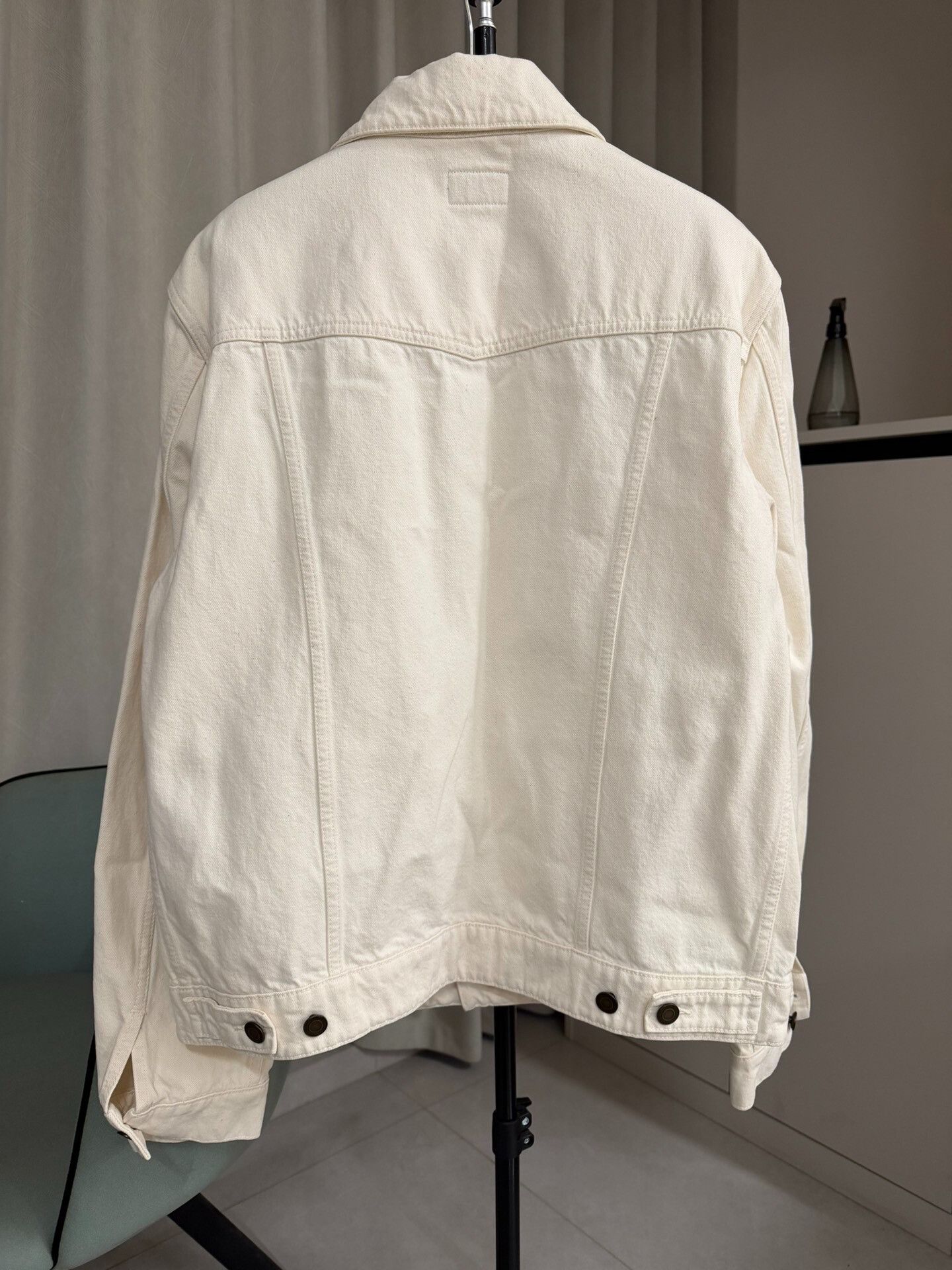 Saint Laurent Paris Saint Laurent Beige Denim Jacket Size 50 Size US M / EU 48-50 / 2 - 3 Thumbnail