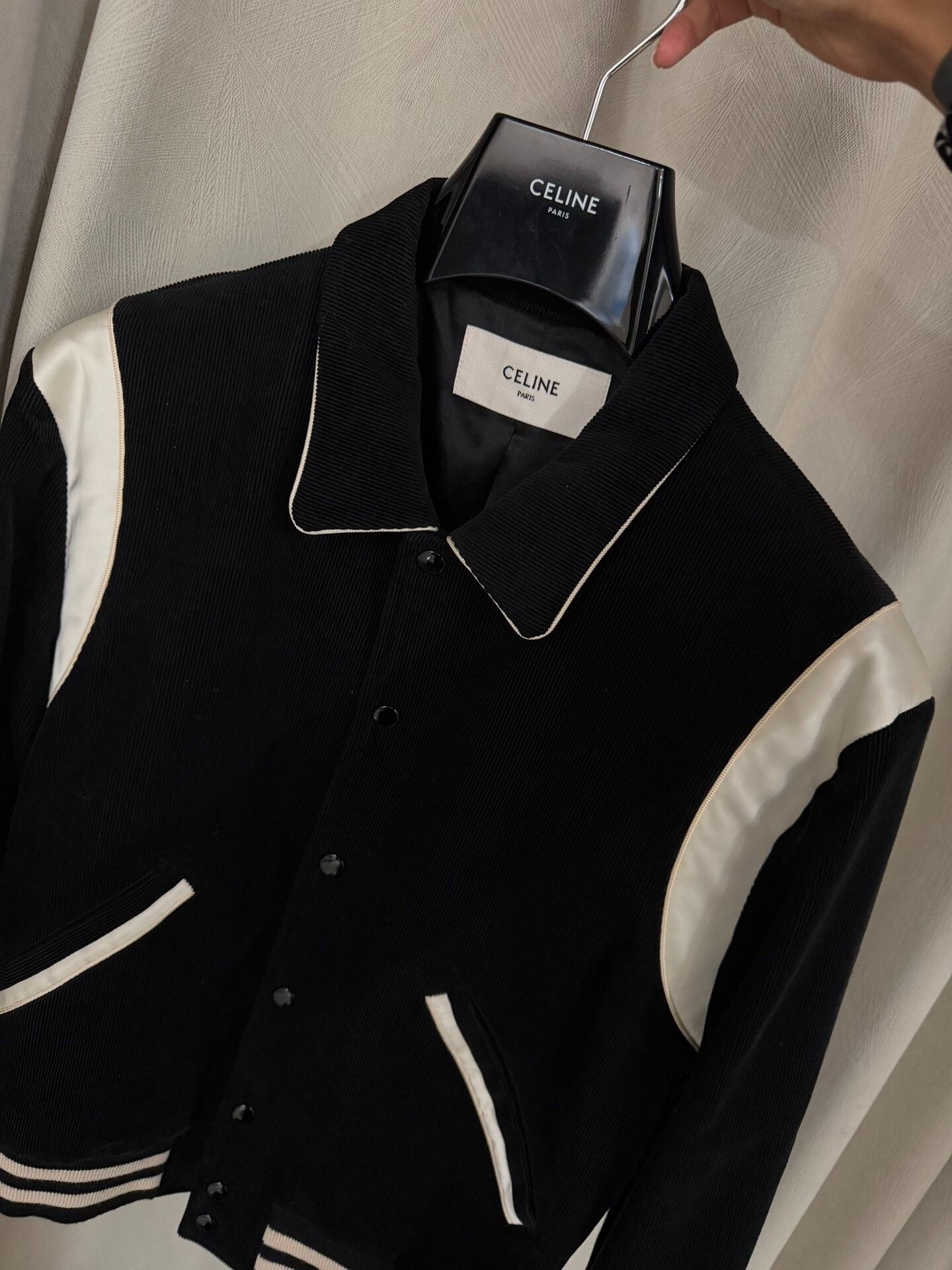 Celine Celine Black and White Corduroy Jacket Size US M / EU 48-50 / 2 - 7 Thumbnail