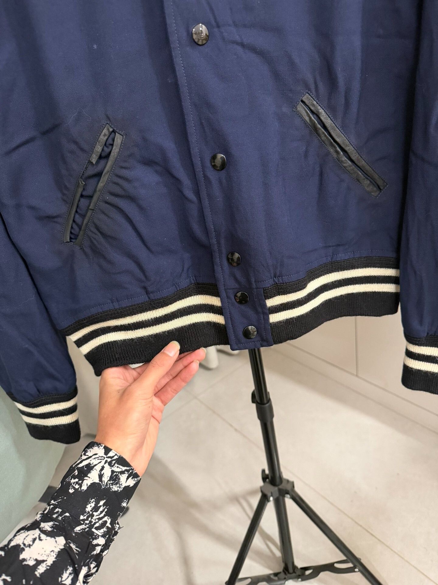 Saint Laurent Paris Saint Laurent 2016FW Blue Wool Baseball Jacket Size US M / EU 48-50 / 2 - 4 Thumbnail