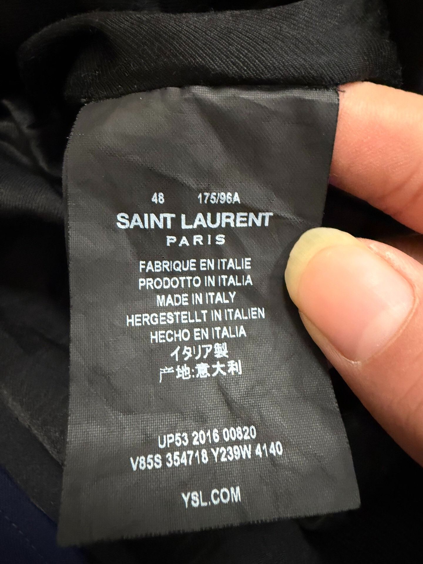 Saint Laurent Paris Saint Laurent 2016FW Blue Wool Baseball Jacket Size US M / EU 48-50 / 2 - 5 Thumbnail