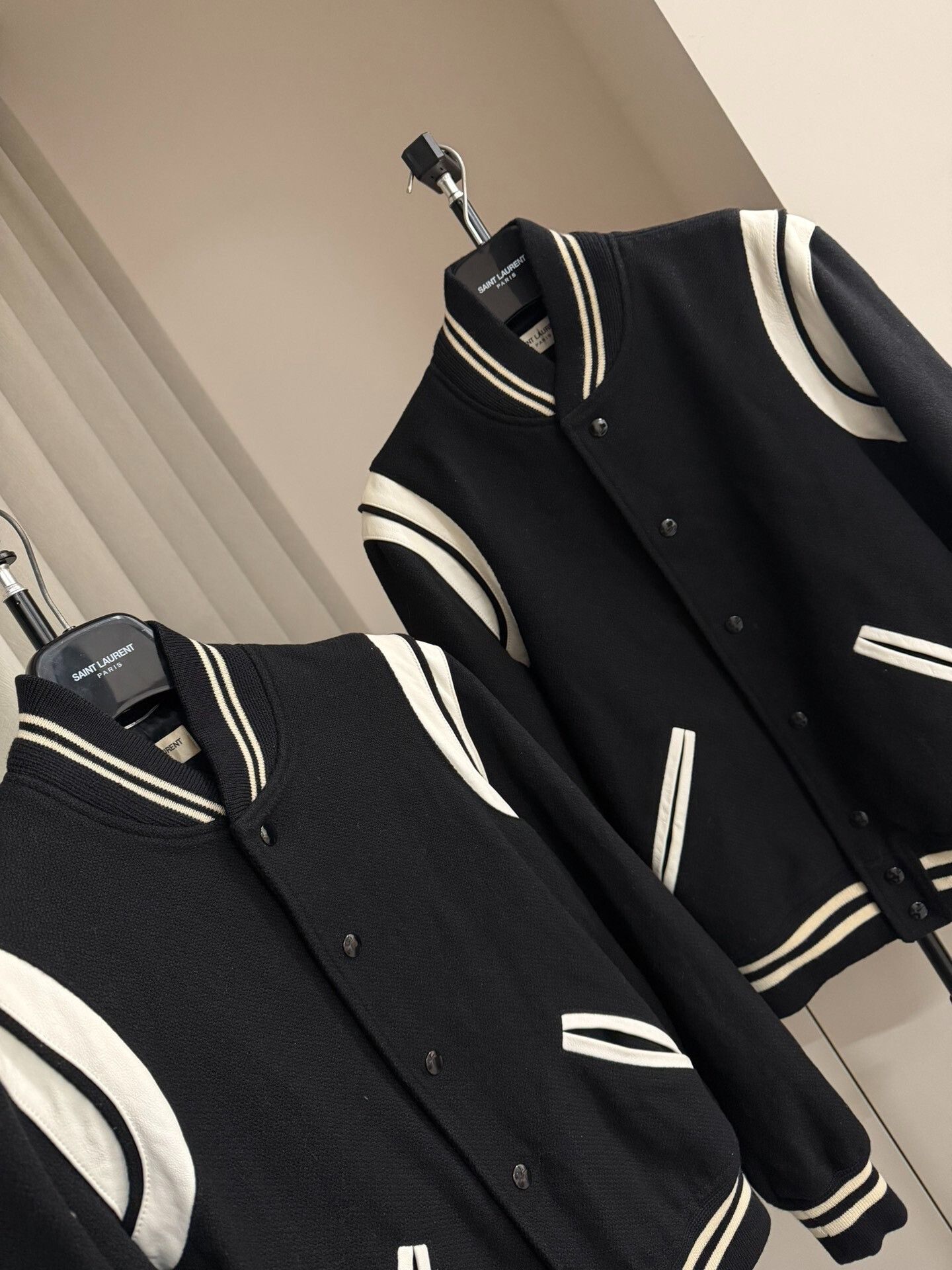 Saint Laurent Paris Saint Laurent Black and White Teddy Jacket Size US M / EU 48-50 / 2 - 2 Thumbnail