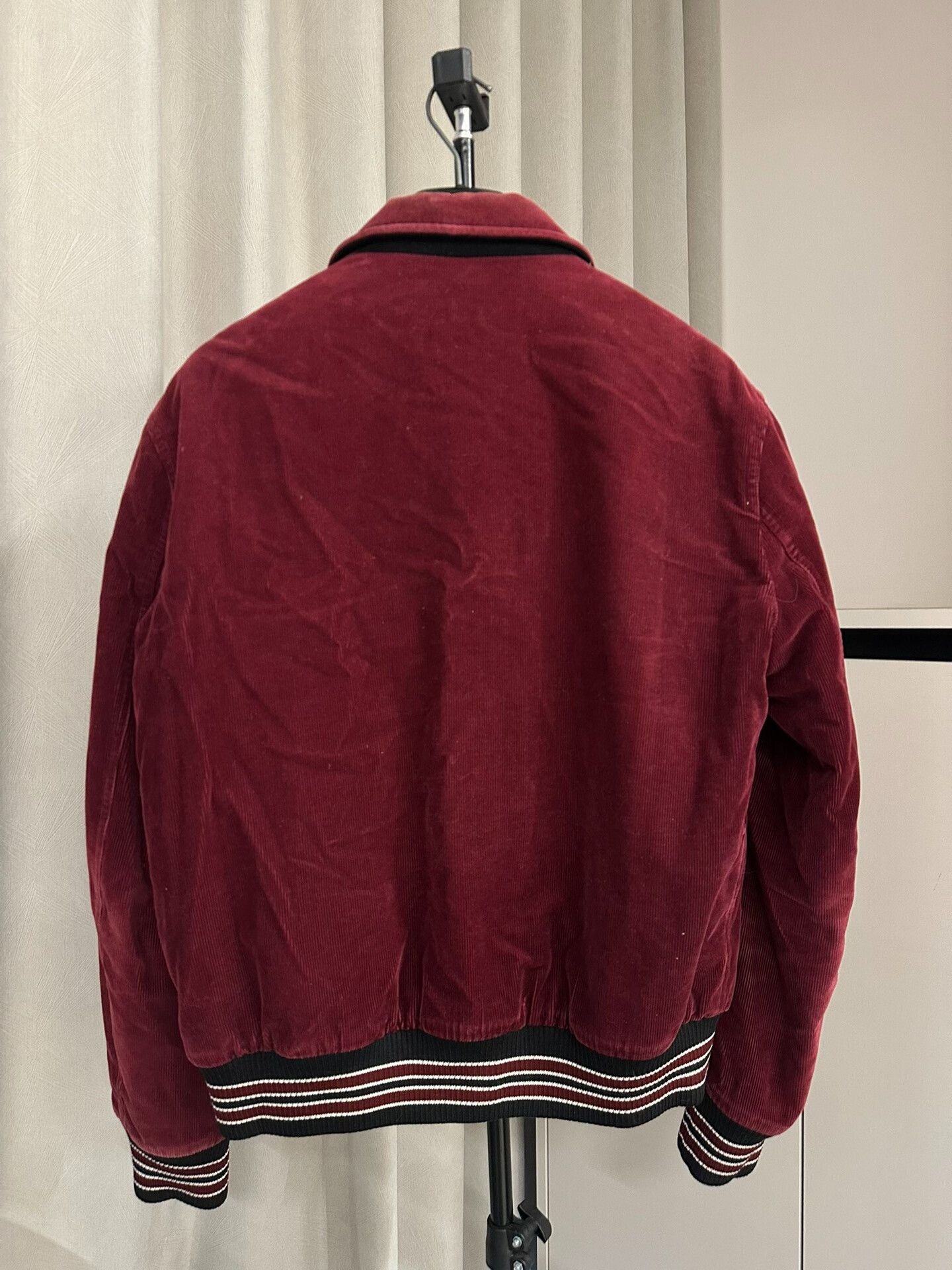 Saint Laurent Paris Saint Laurent Burgundy Baseball Jacket Size US M / EU 48-50 / 2 - 3 Thumbnail