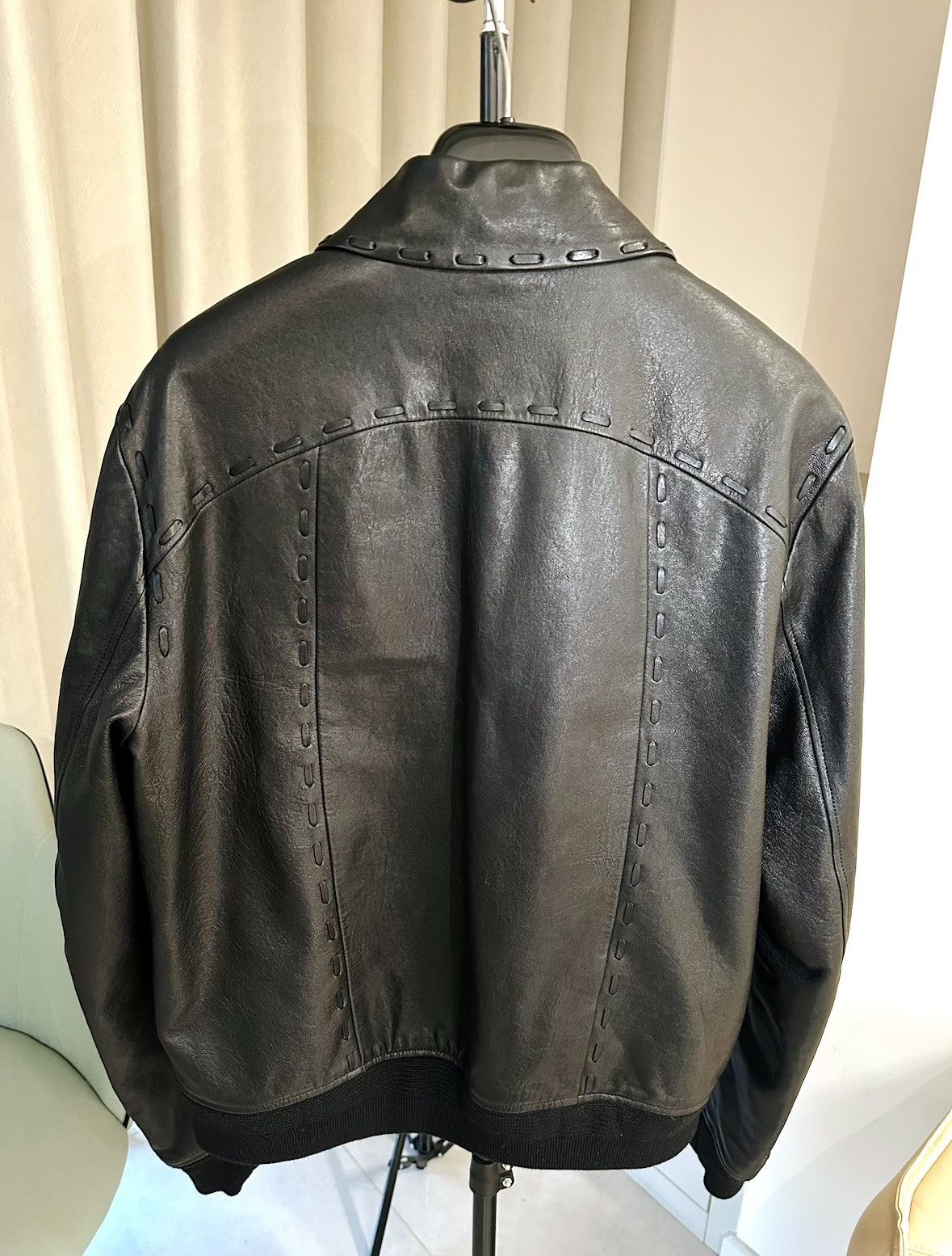 Saint Laurent Paris Saint Laurent Leather Jacket with Lapel Size US L / EU 52-54 / 3 - 3 Thumbnail