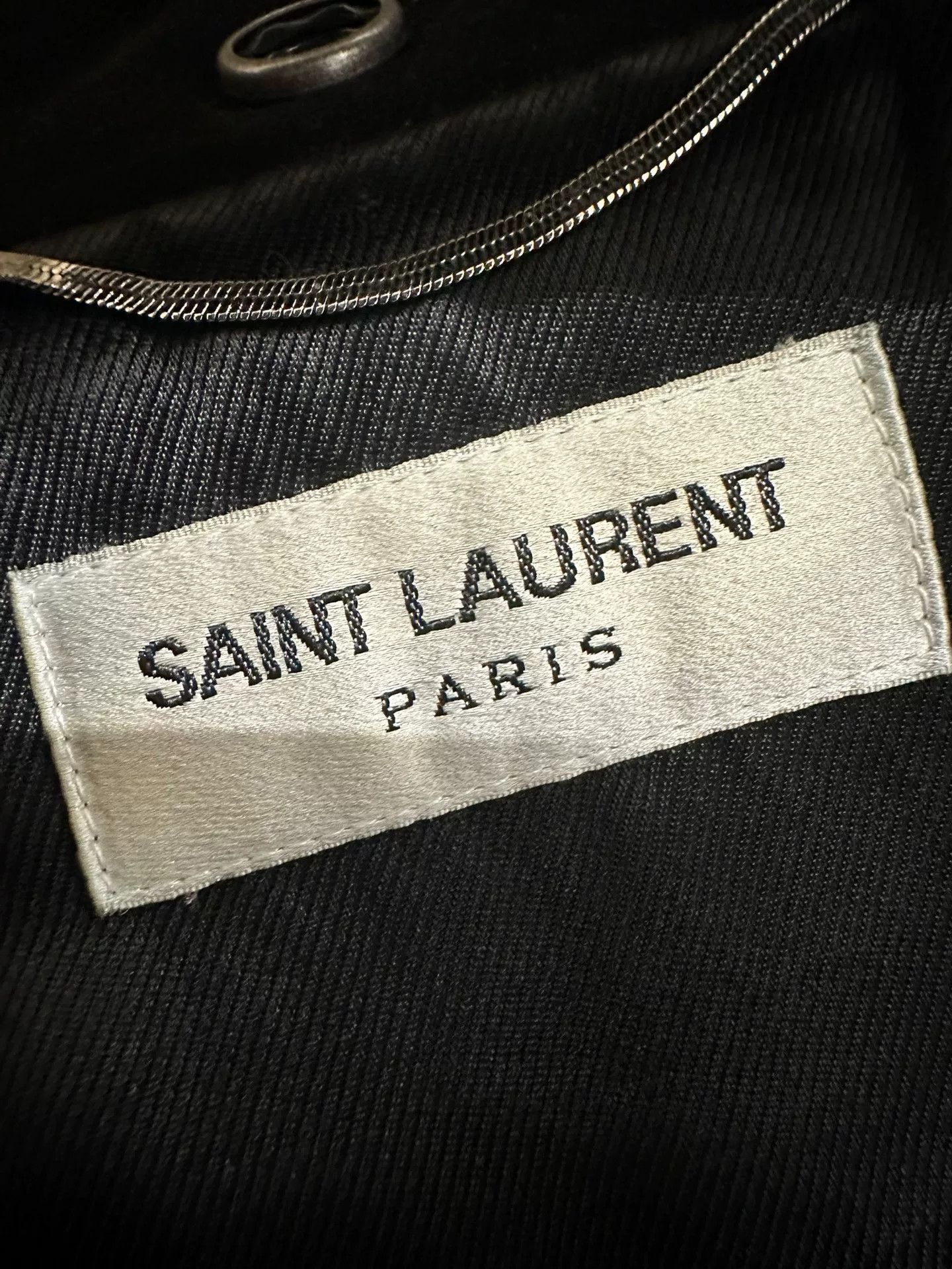 Saint Laurent Paris Saint Laurent Black Suede Leather Jacket Size US M / EU 48-50 / 2 - 2 Thumbnail