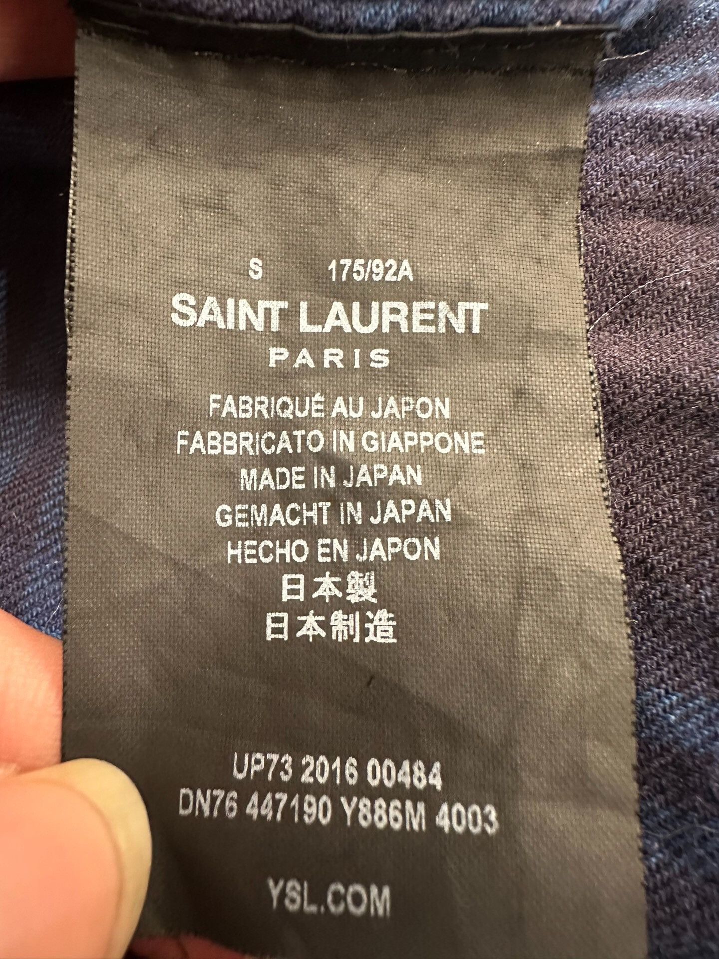 Saint Laurent Paris Saint Laurent Blue Plaid Shirt Size US S / EU 44-46 / 1 - 5 Thumbnail
