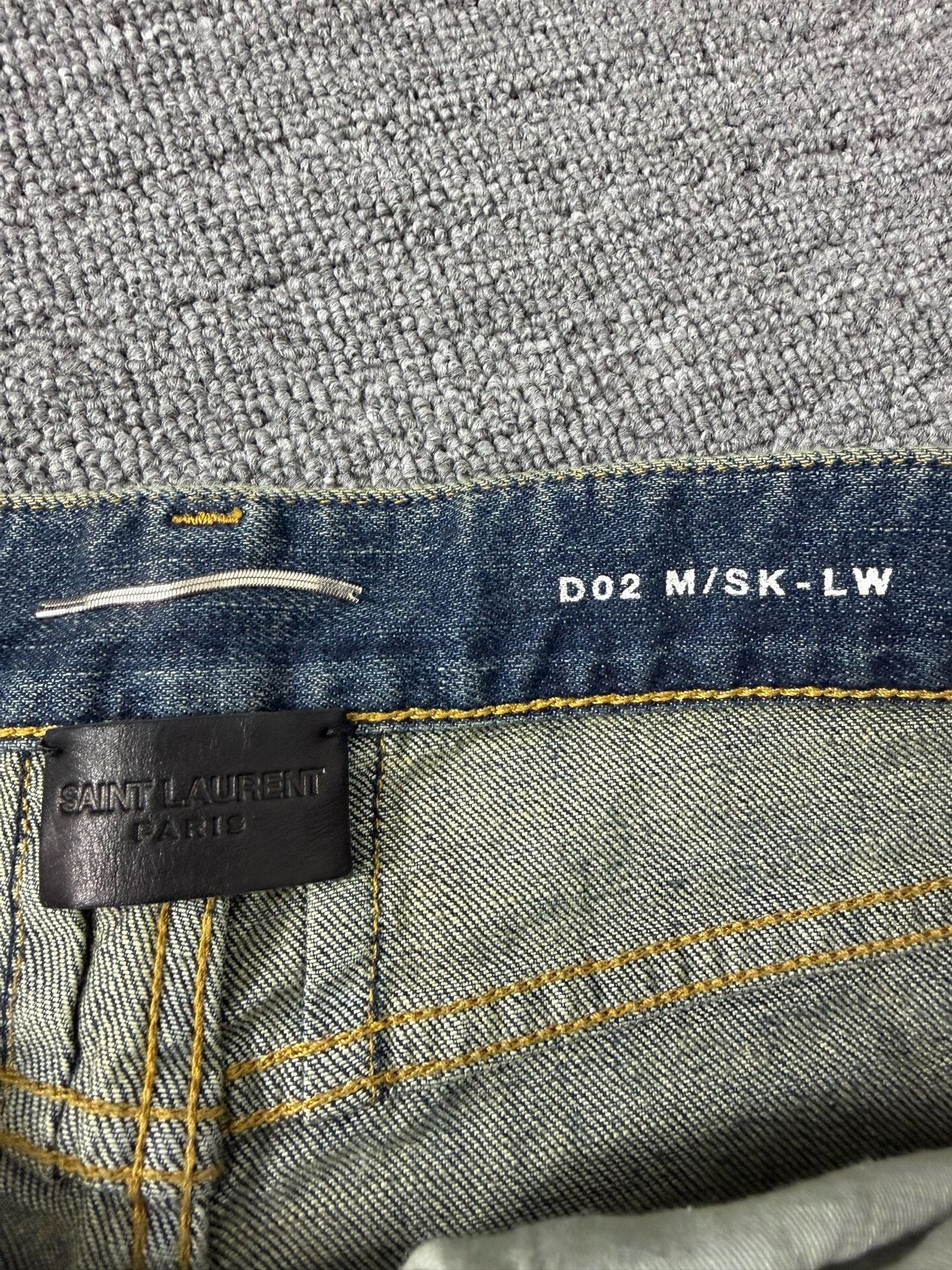 Saint Laurent Paris Saint Laurent Blue Washed Denim Jeans Size US 29 - 5 Thumbnail