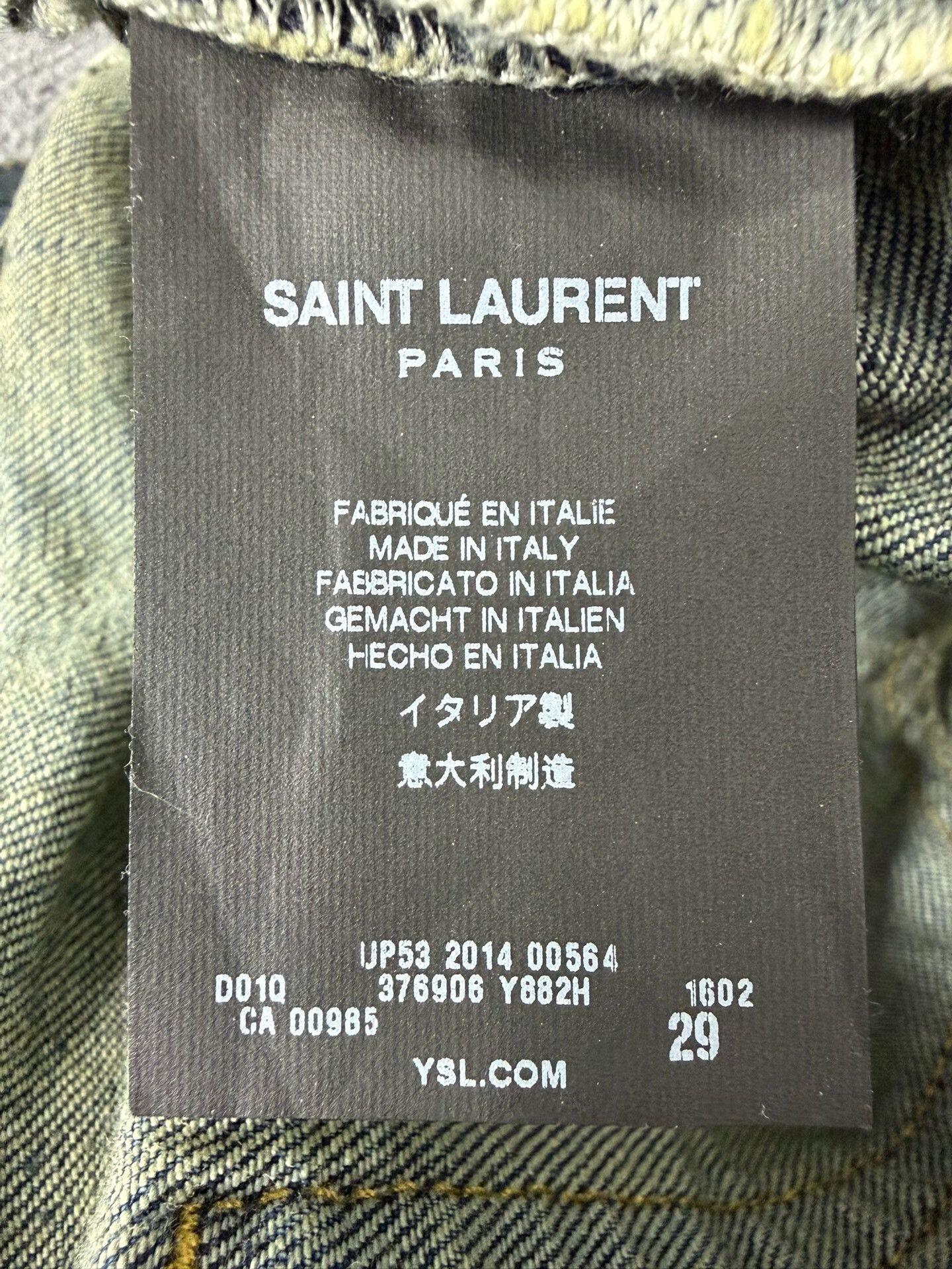 Saint Laurent Paris Saint Laurent Blue Washed Denim Jeans Size US 29 - 6 Thumbnail
