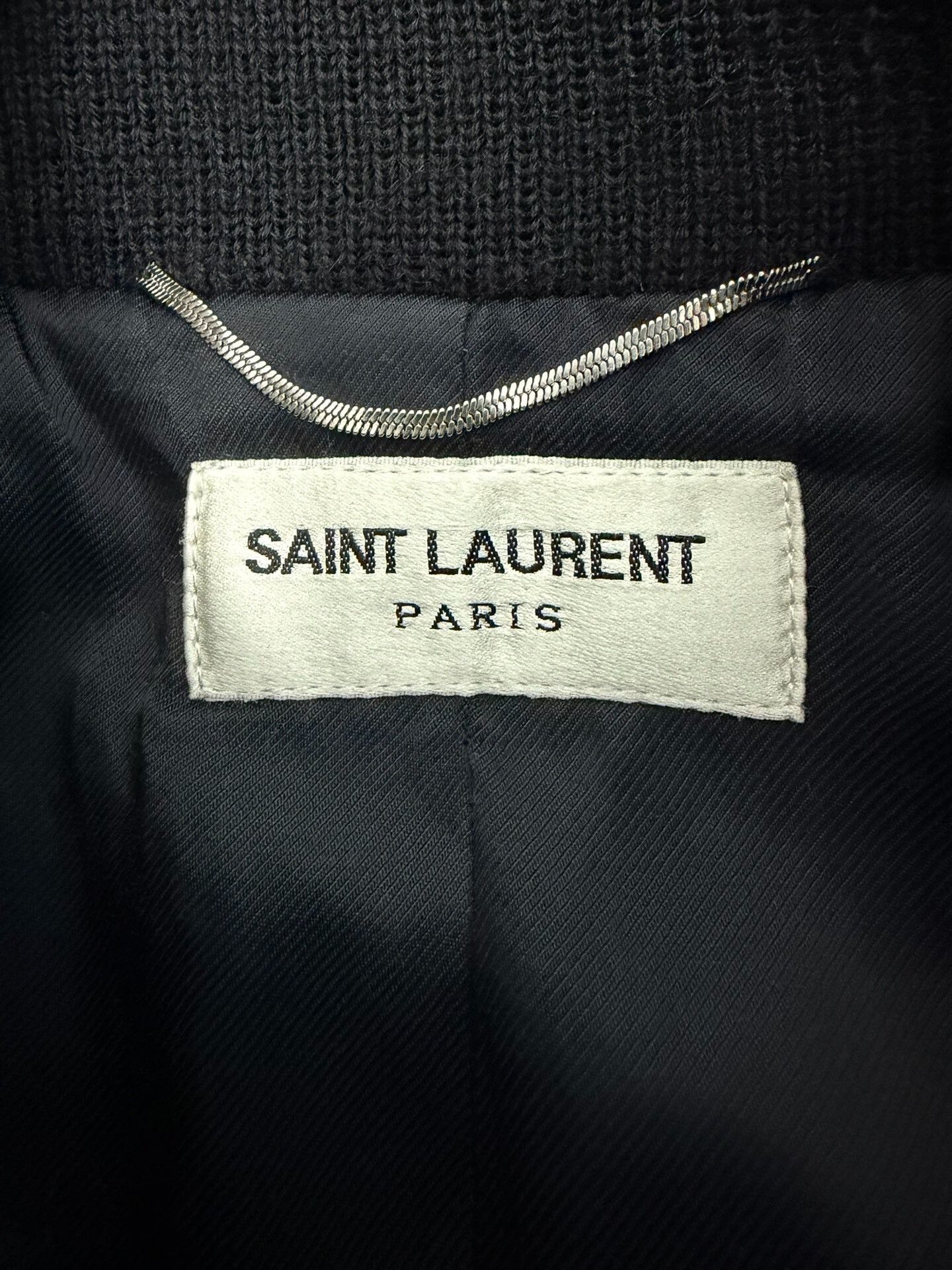 Saint Laurent Paris Saint Laurent Burgundy Leather Baseball Jacket Size US S / EU 44-46 / 1 - 5 Thumbnail