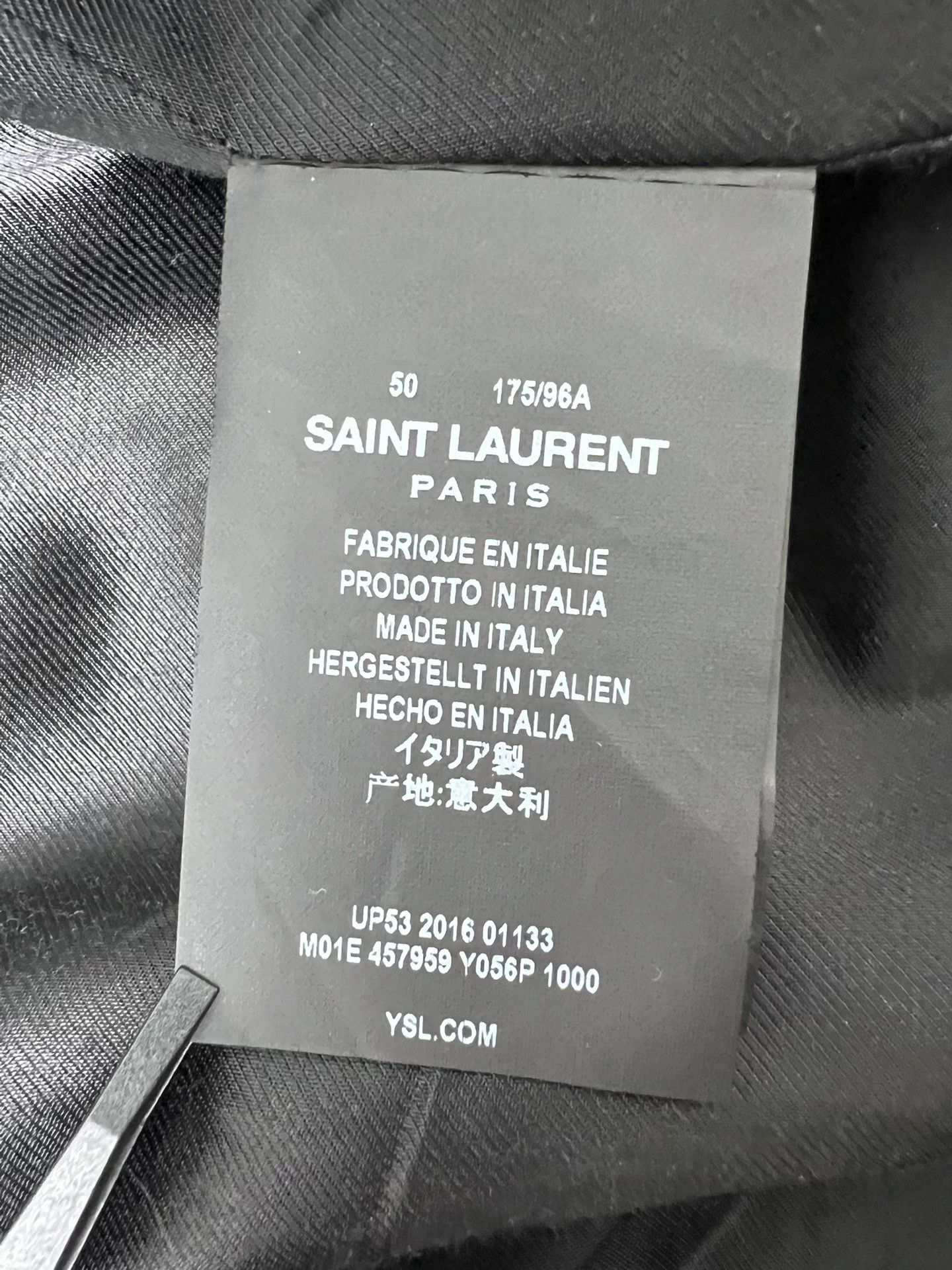 Saint Laurent Paris Saint Laurent Black Wool Coat with Fur Collar Size US M / EU 48-50 / 2 - 6 Thumbnail