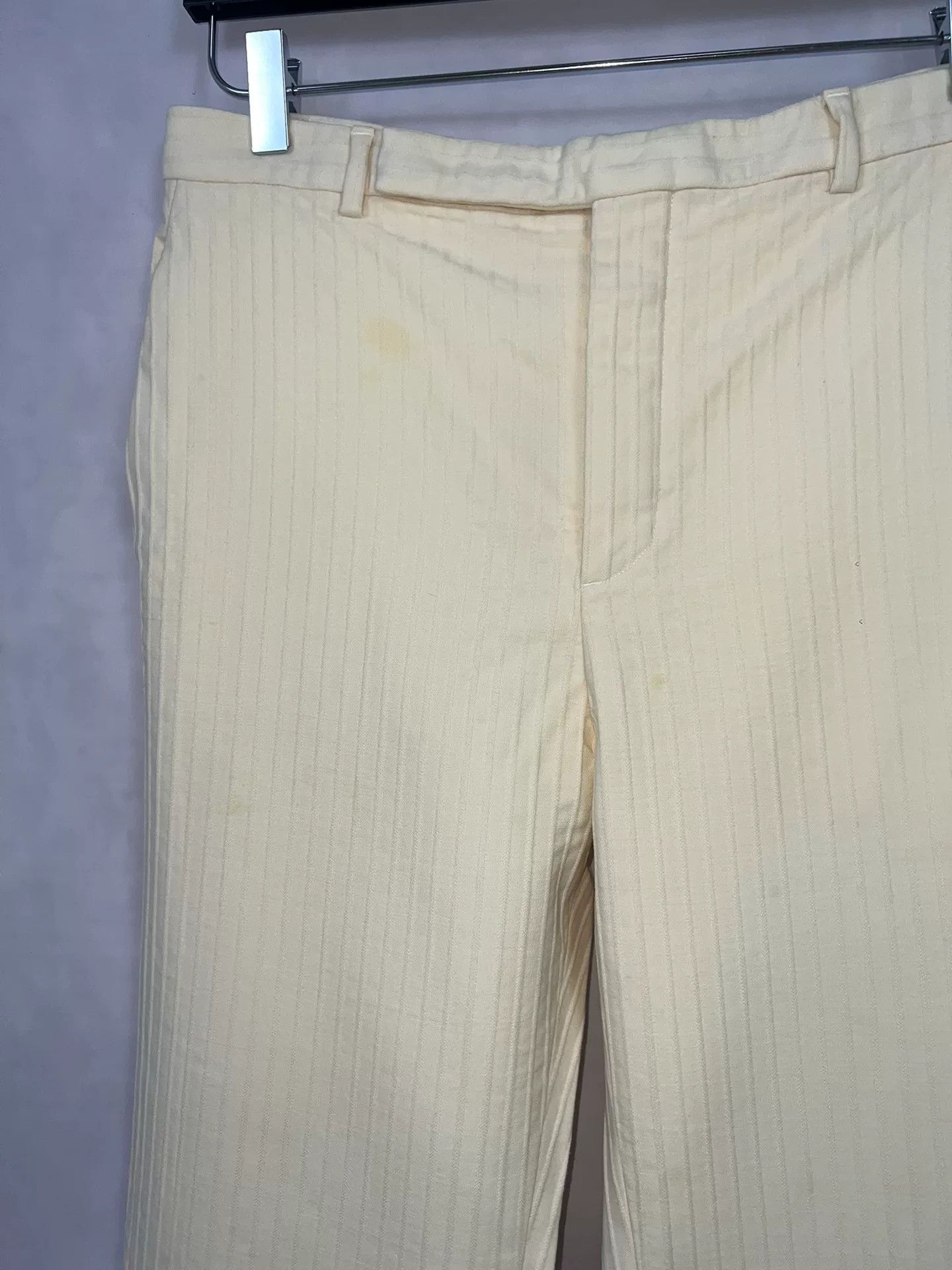 Saint Laurent Paris Saint Laurent Beige Striped Suit Set Size US M / EU 48-50 / 2 - 7 Thumbnail