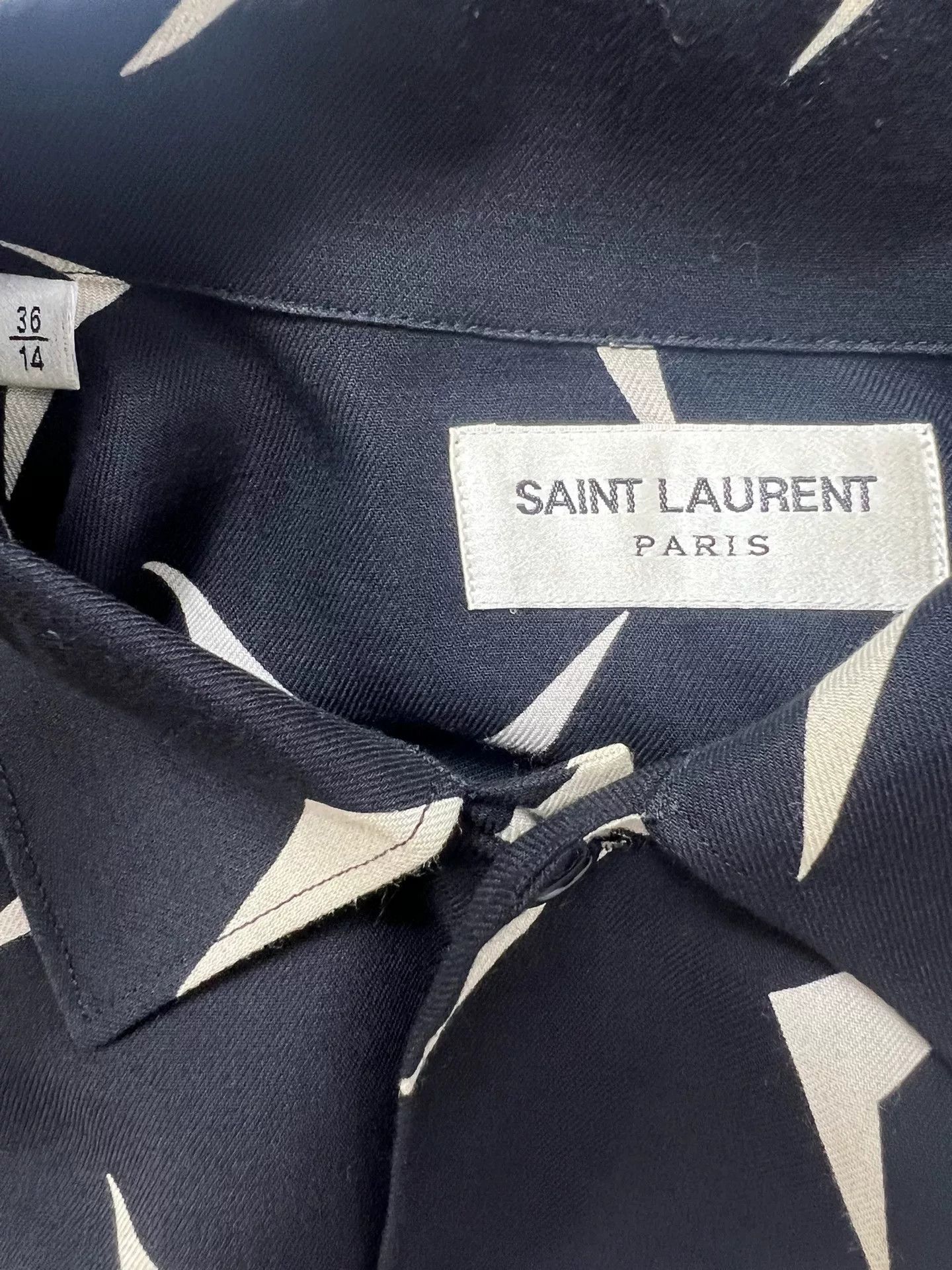 Saint Laurent Paris Saint Laurent Boomerang Print Shirt Size US M / EU 48-50 / 2 - 5 Thumbnail