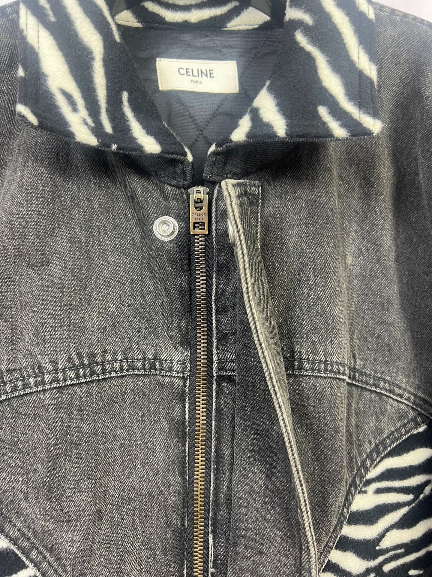 Celine Celine Zebra-Pattern Denim Jacket Size US M / EU 48-50 / 2 - 3 Thumbnail