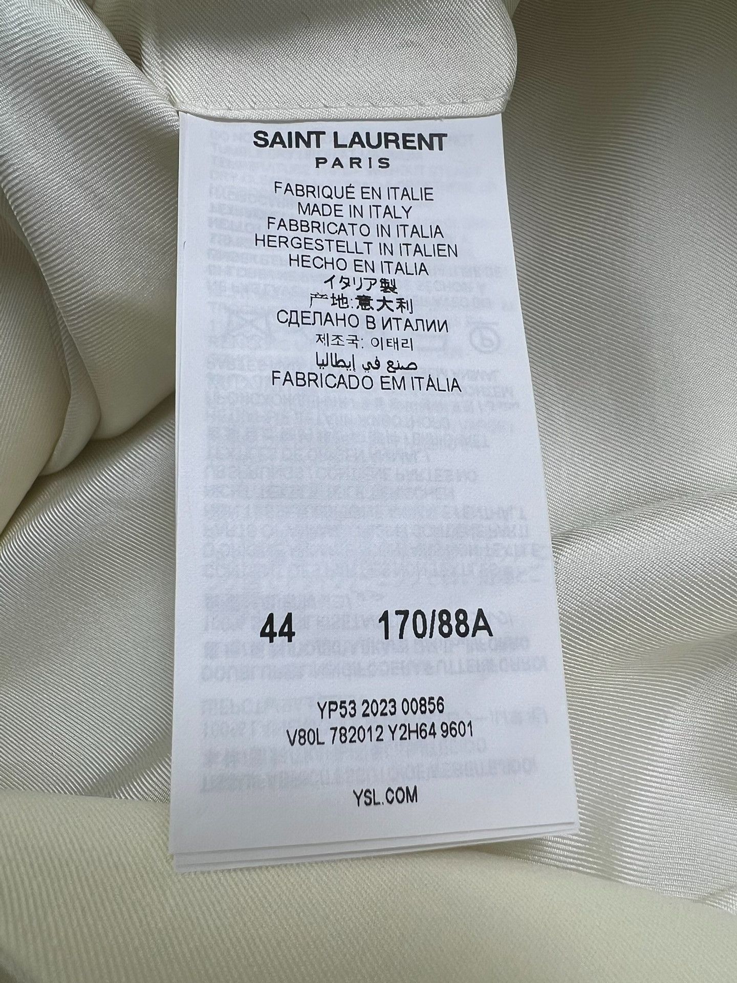 Saint Laurent Paris Saint Laurent Cream White Blazer Size US L / EU 52-54 / 3 - 5 Thumbnail