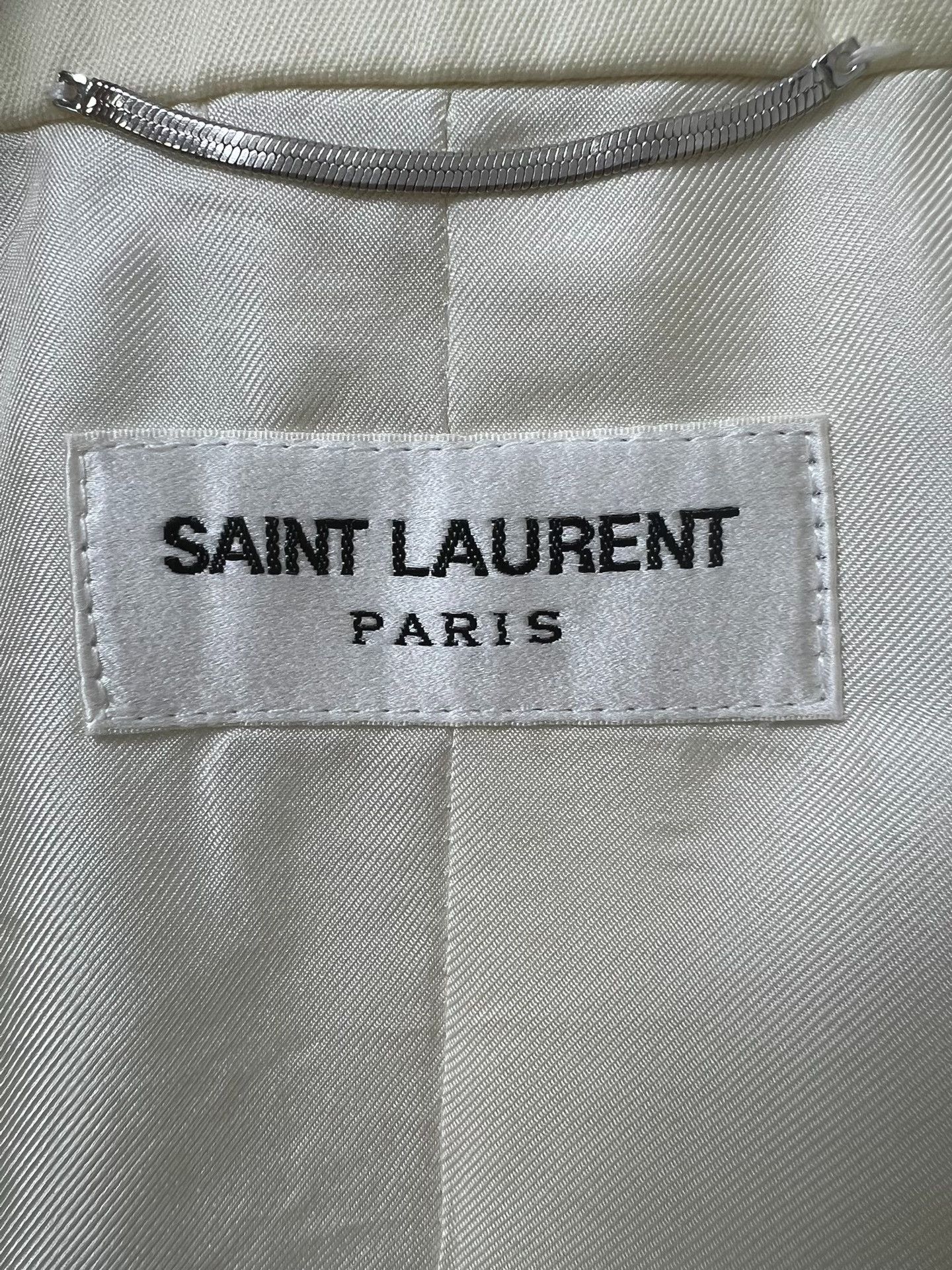 Saint Laurent Paris Saint Laurent Cream White Blazer Size US L / EU 52-54 / 3 - 4 Thumbnail