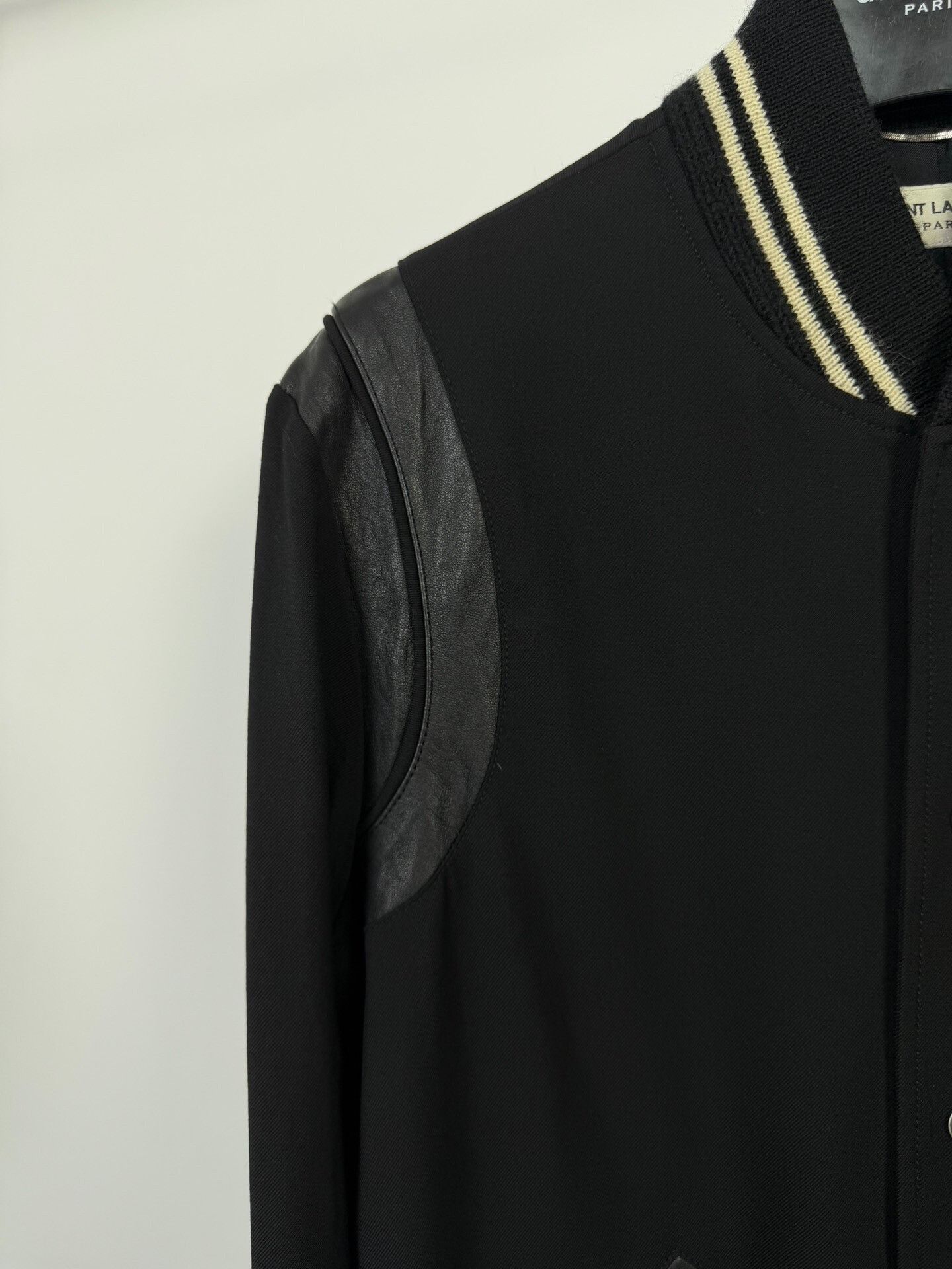 Saint Laurent Paris Saint Laurent Black Baseball Jacket Size US L / EU 52-54 / 3 - 3 Thumbnail