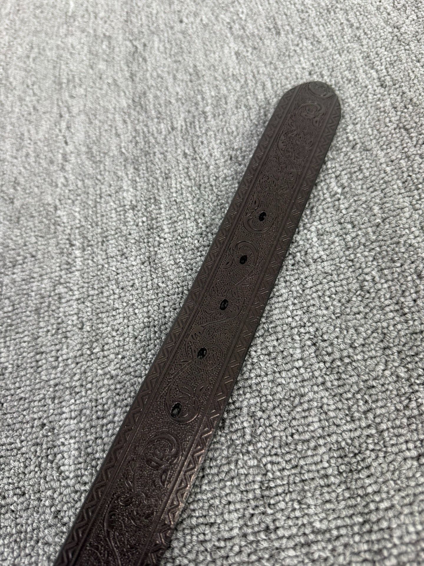 Saint Laurent Paris Saint Laurent Paisley Pattern Leather Belt Size ONE SIZE - 3 Thumbnail