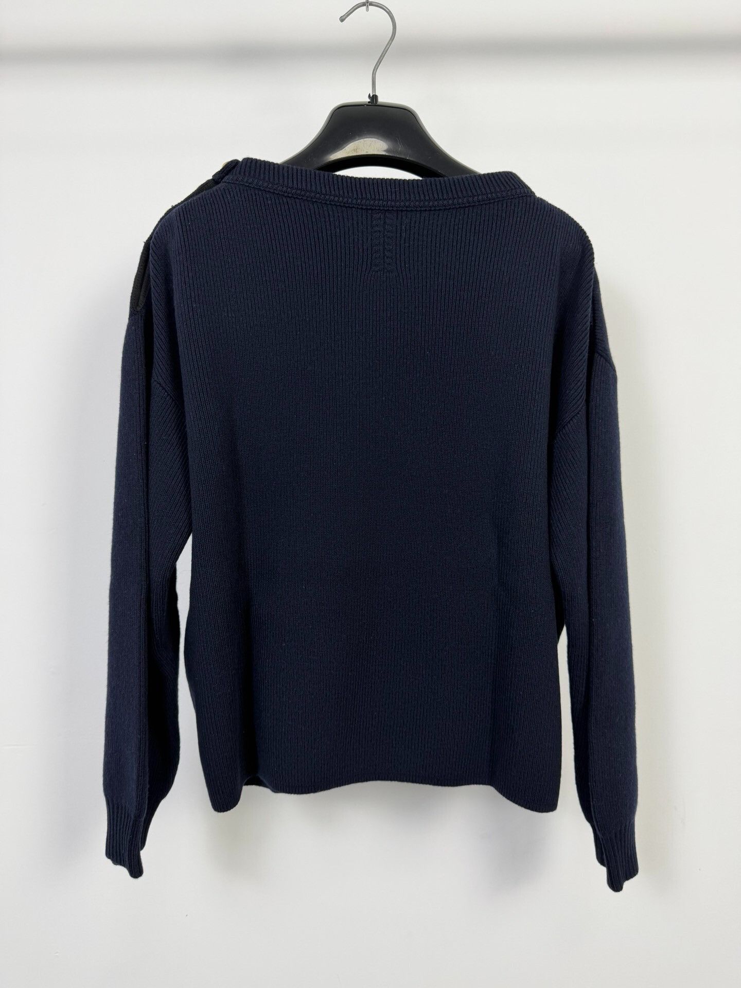 Saint Laurent Paris Saint Laurent Navy Wool Knit Sweater Size US L / EU 52-54 / 3 - 2 Thumbnail