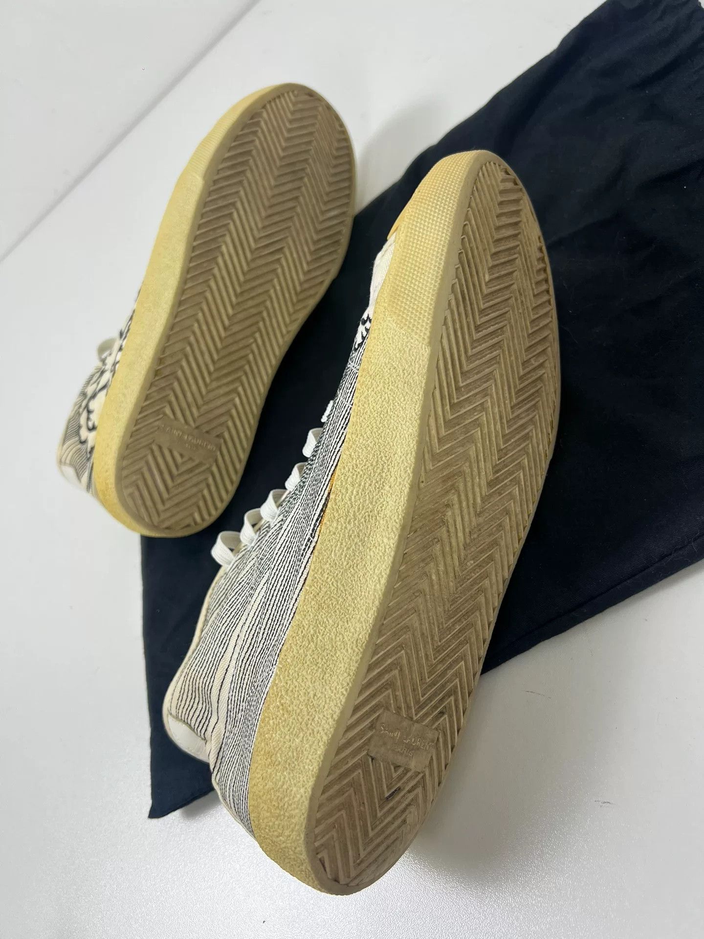 Saint Laurent Paris Saint Laurent High-Top Sneakers with Cartoon Design Size US 8 / EU 41 - 6 Thumbnail