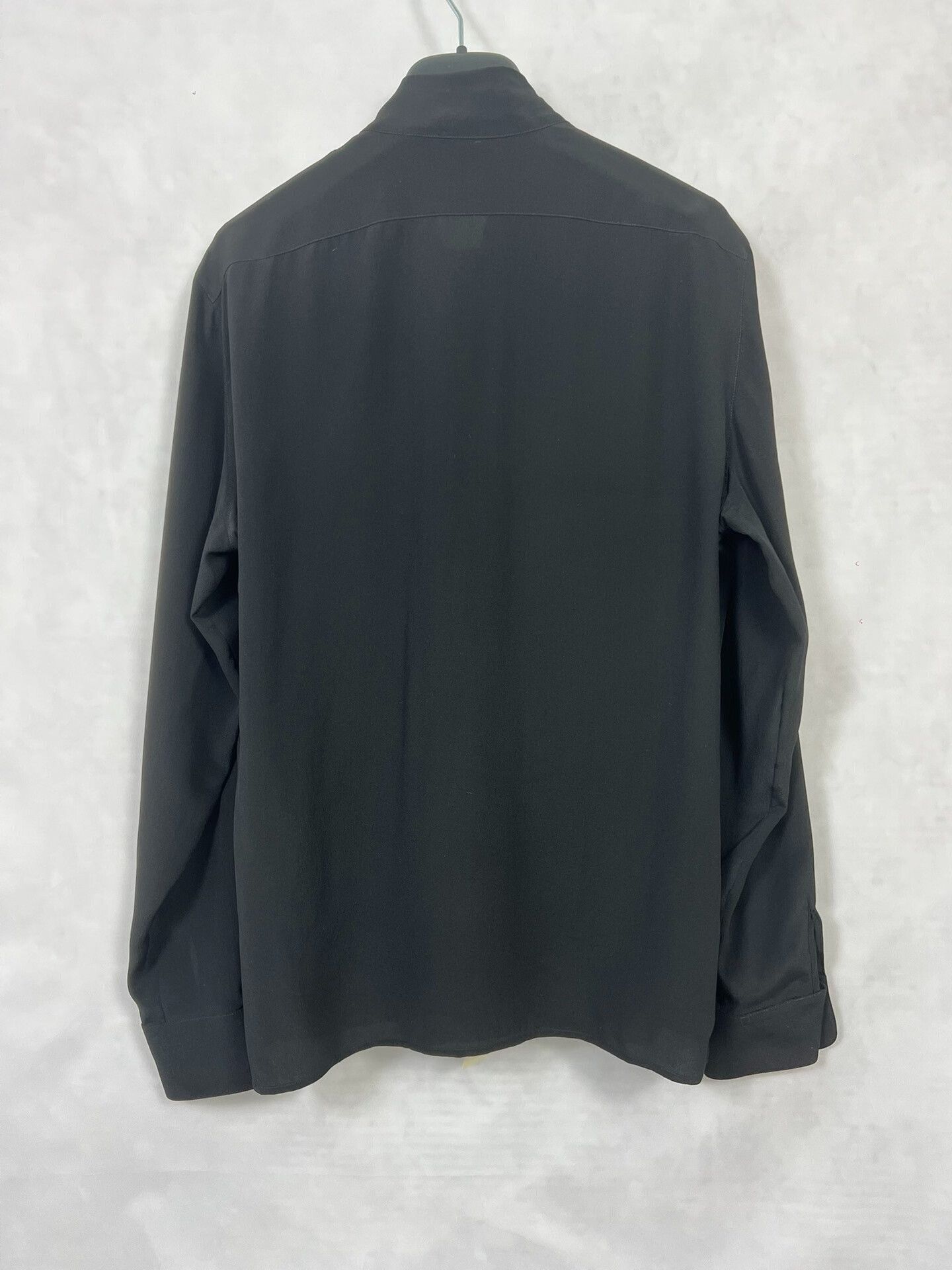 Saint Laurent Paris Saint Laurent Black Silk Bow Tie Shirt Size S / US 4 / IT 40 - 2 Thumbnail