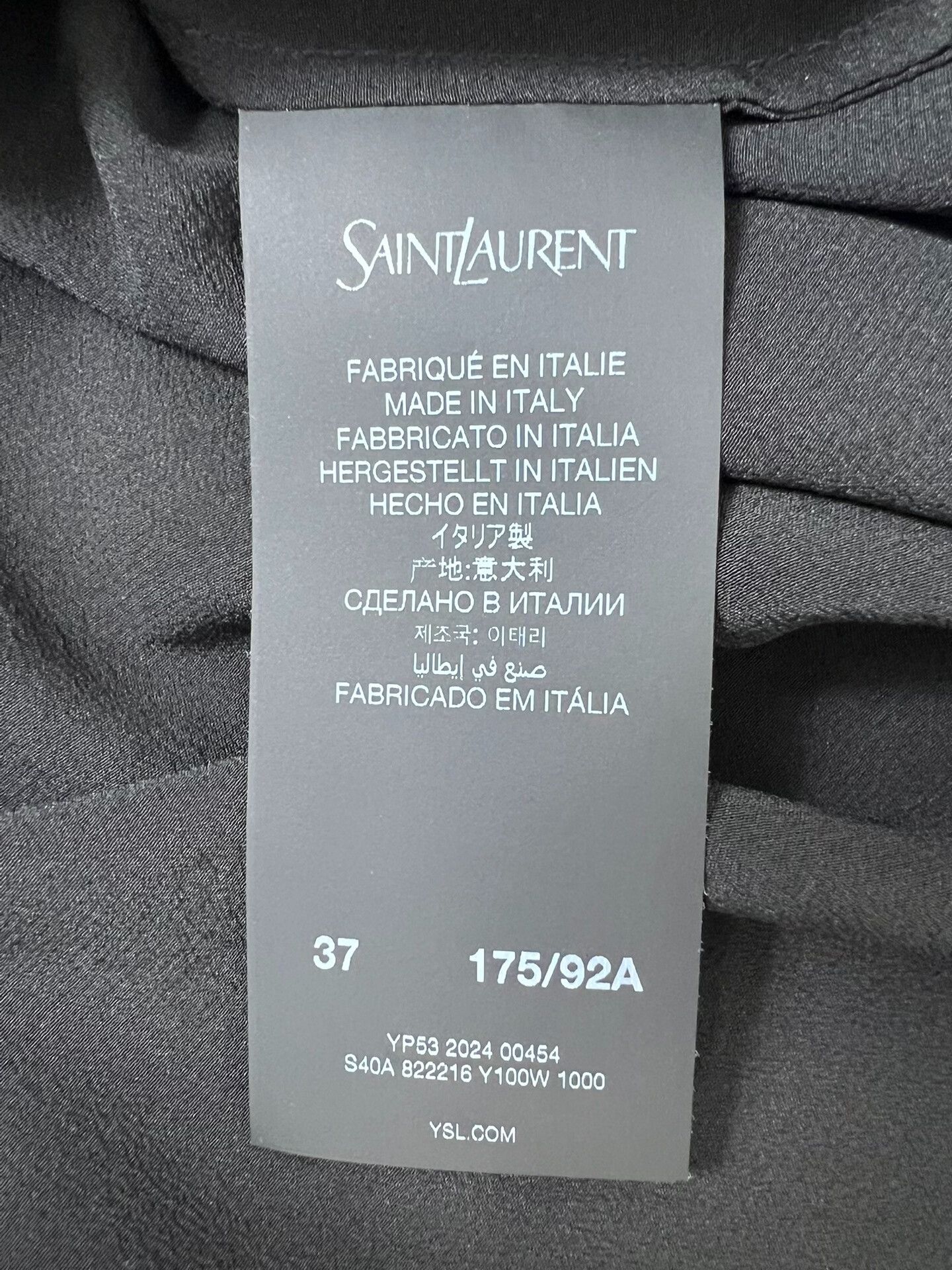 Saint Laurent Paris Saint Laurent Black Silk Bow Tie Shirt Size S / US 4 / IT 40 - 4 Thumbnail