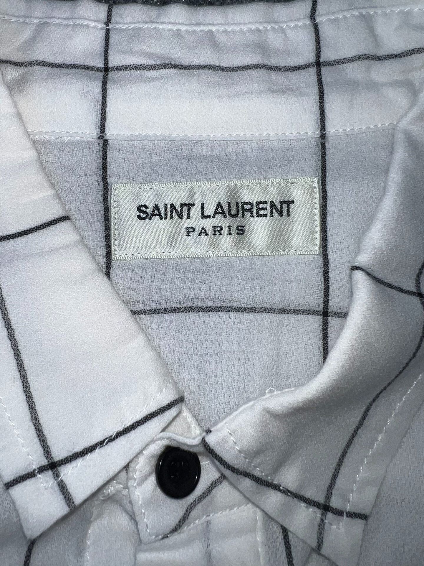 Saint Laurent Paris Saint Laurent Black and White Check Shirt Size US L / EU 52-54 / 3 - 5 Thumbnail
