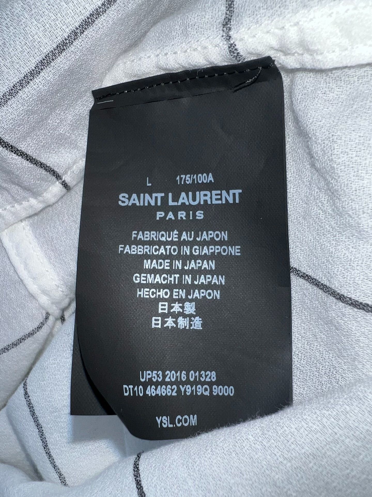 Saint Laurent Paris Saint Laurent Black and White Check Shirt Size US L / EU 52-54 / 3 - 6 Thumbnail