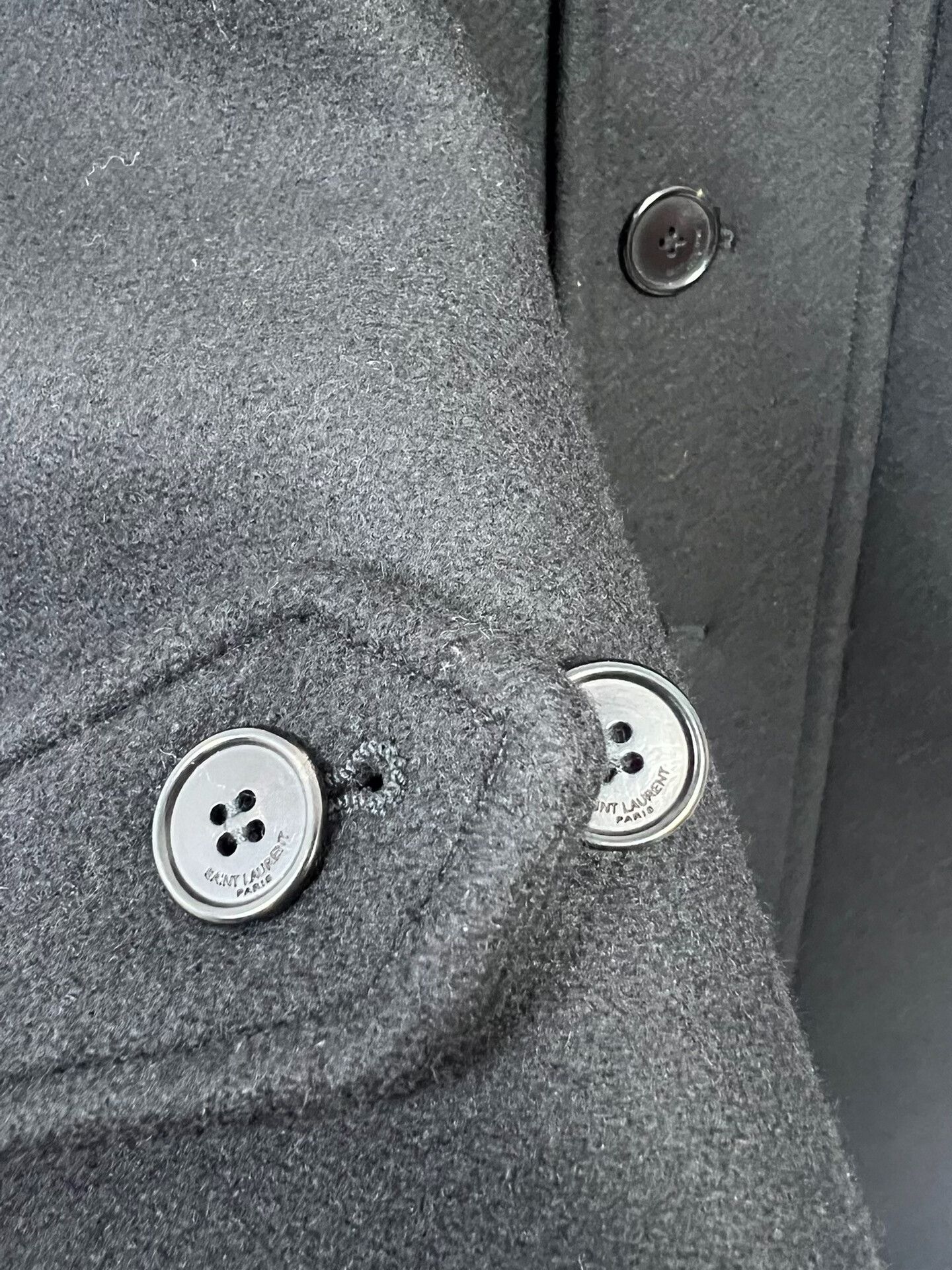 Saint Laurent Paris Saint Laurent Black Wool Coat Size US M / EU 48-50 / 2 - 4 Thumbnail