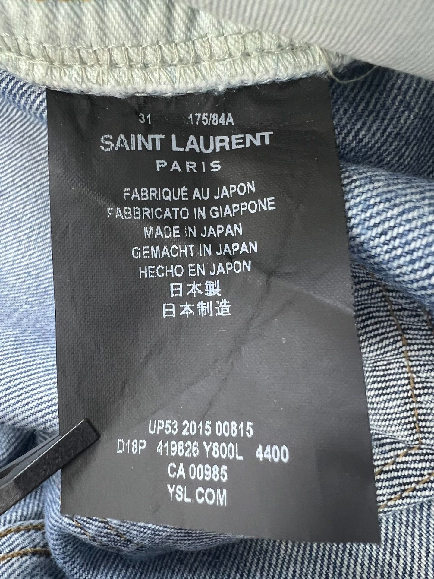 Saint Laurent Paris Saint Laurent Distressed Denim Pants Size US 31 - 5 Thumbnail