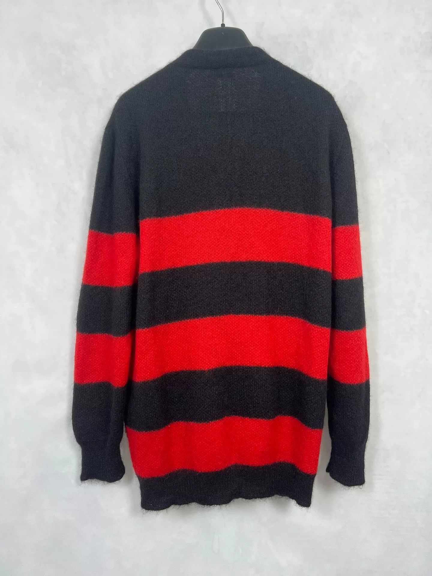 Saint Laurent Paris Saint Laurent Black Red Stripe Knit Cardigan Size US S / EU 44-46 / 1 - 2 Thumbnail