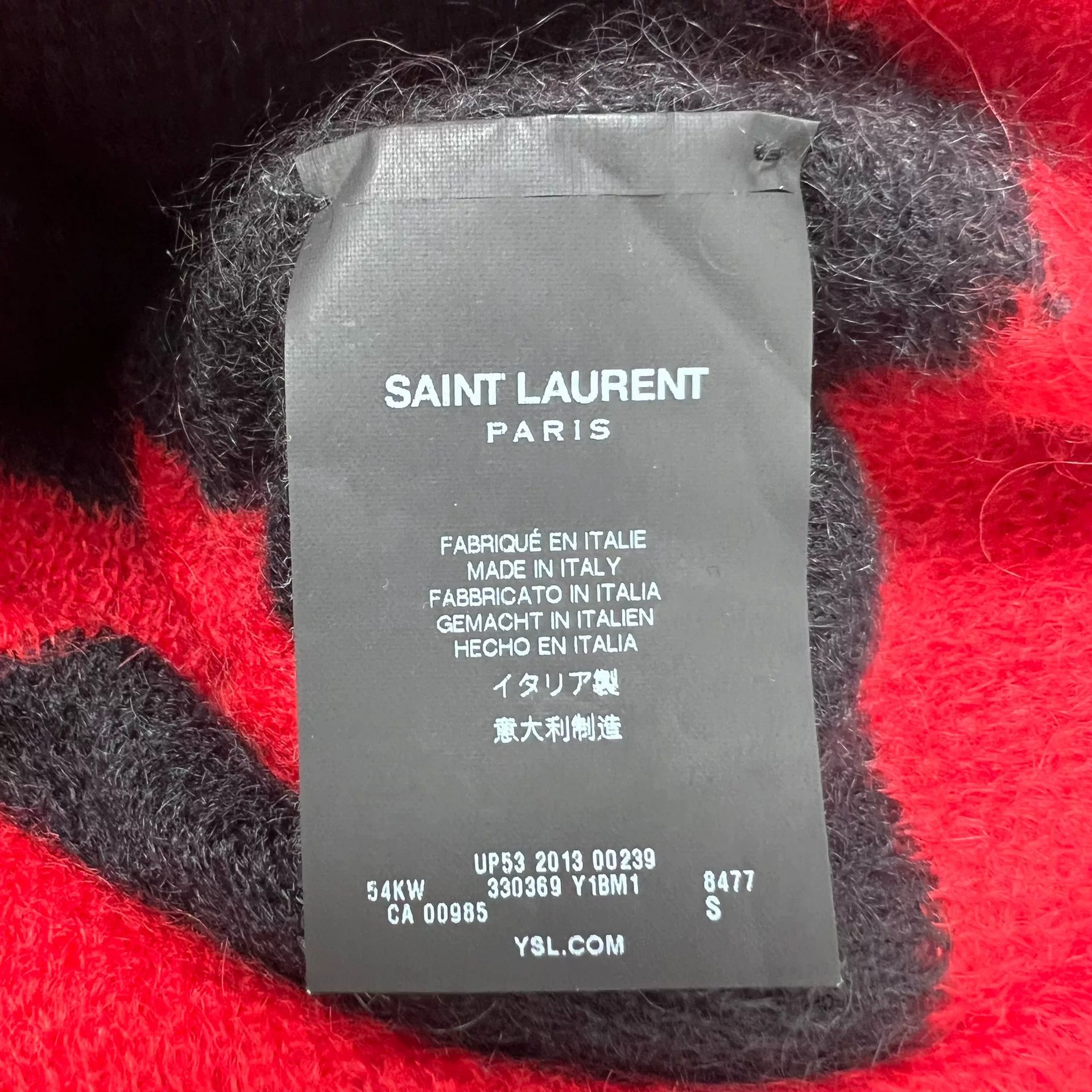 Saint Laurent Paris Saint Laurent Black Red Stripe Knit Cardigan Size US S / EU 44-46 / 1 - 6 Thumbnail
