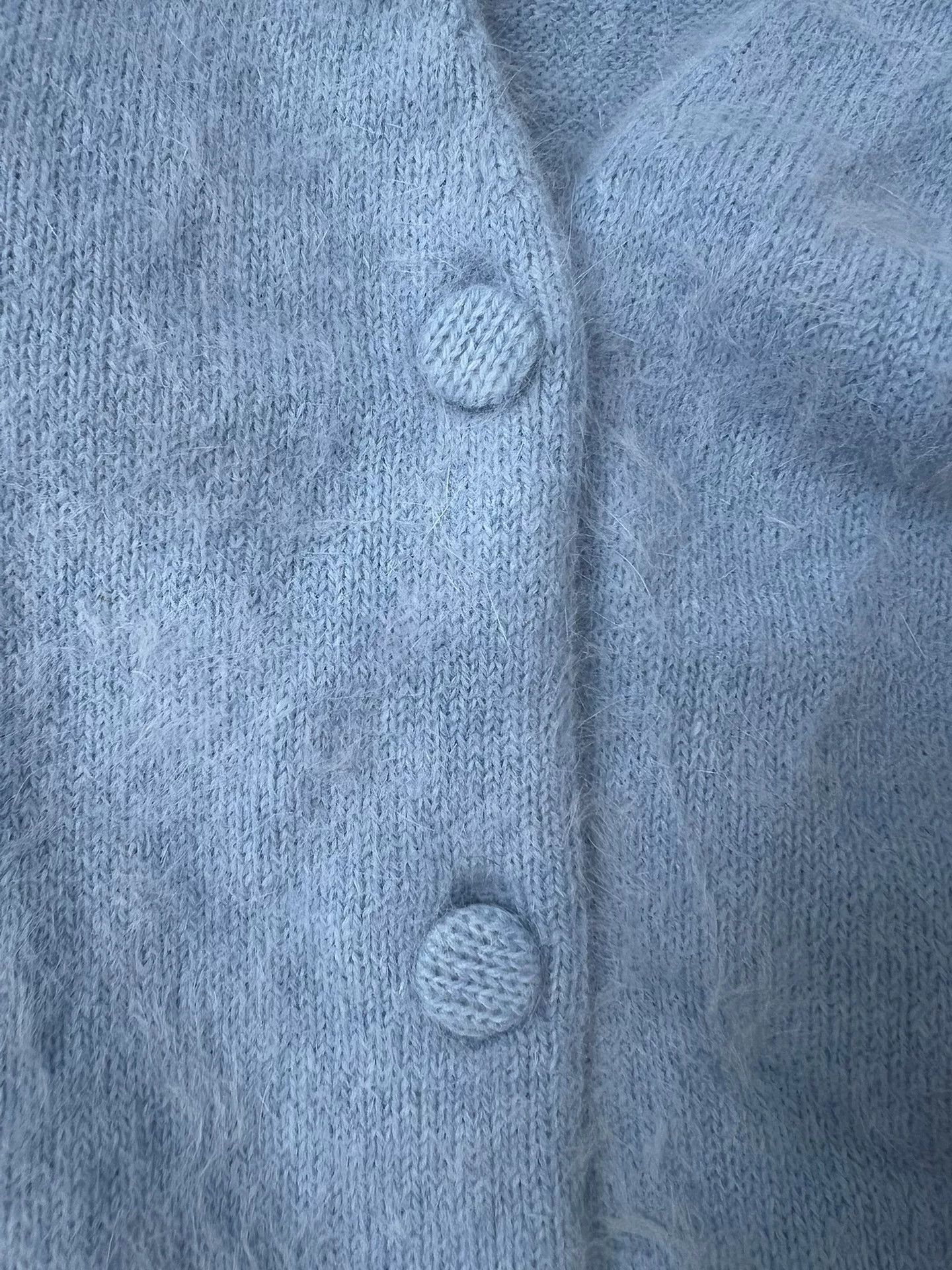 Saint Laurent Paris Saint Laurent Light Blue Knit Cardigan Size XS / US 0-2 / IT 36-38 - 3 Thumbnail
