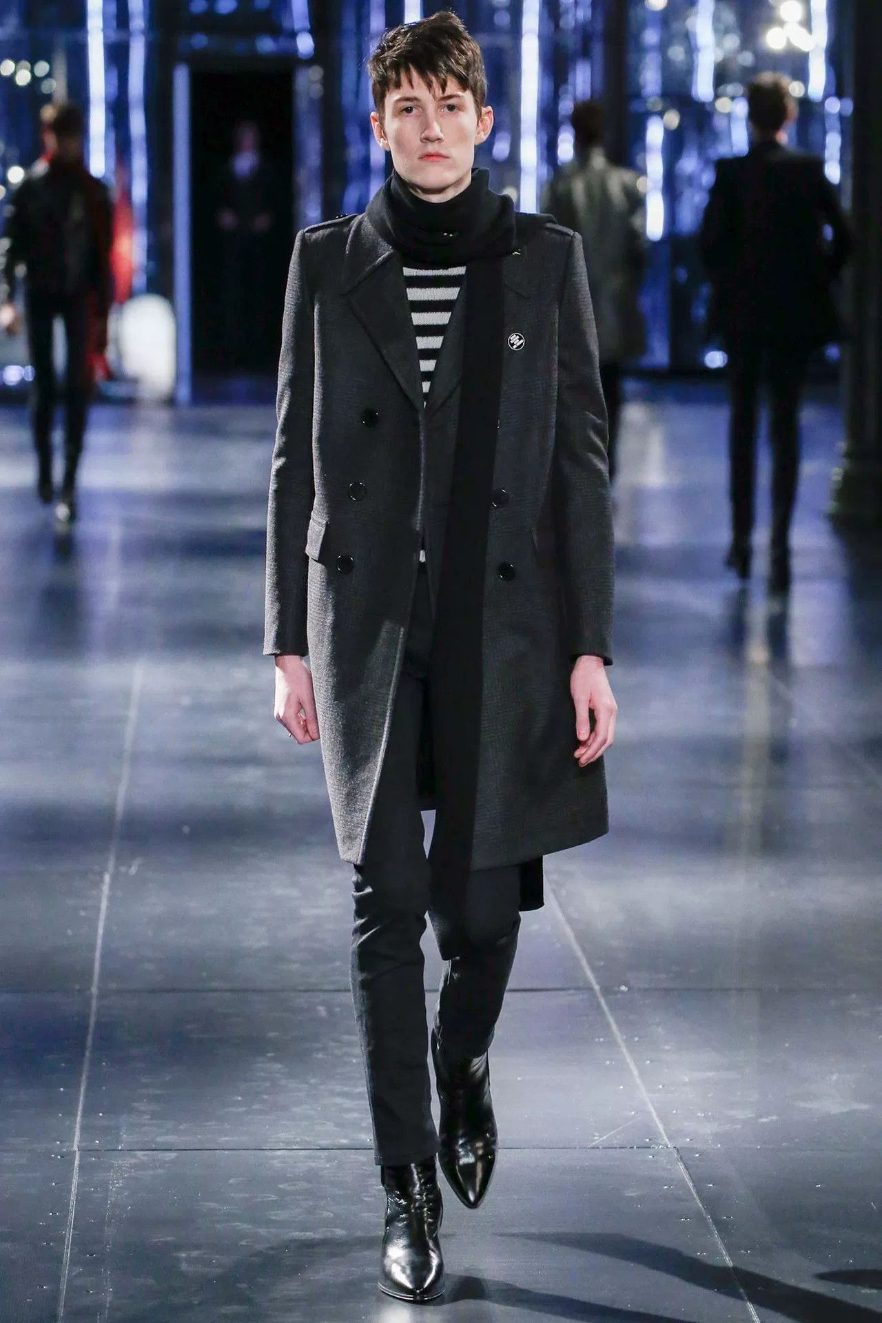 Saint Laurent Paris Saint Laurent Black and White Striped Sweater Size US S / EU 44-46 / 1 - 8 Thumbnail