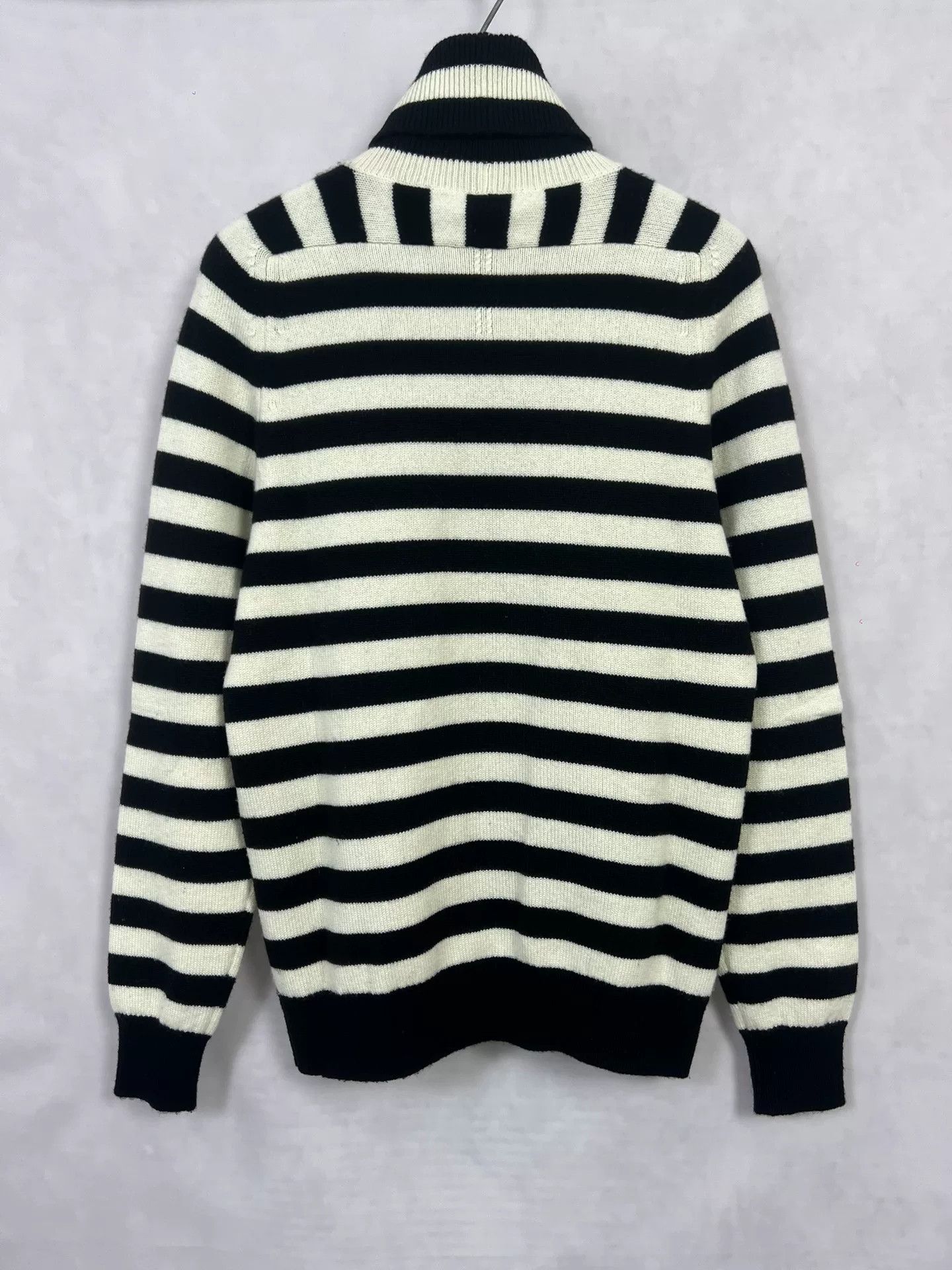 Saint Laurent Paris Saint Laurent Black and White Striped Sweater Size US S / EU 44-46 / 1 - 2 Thumbnail