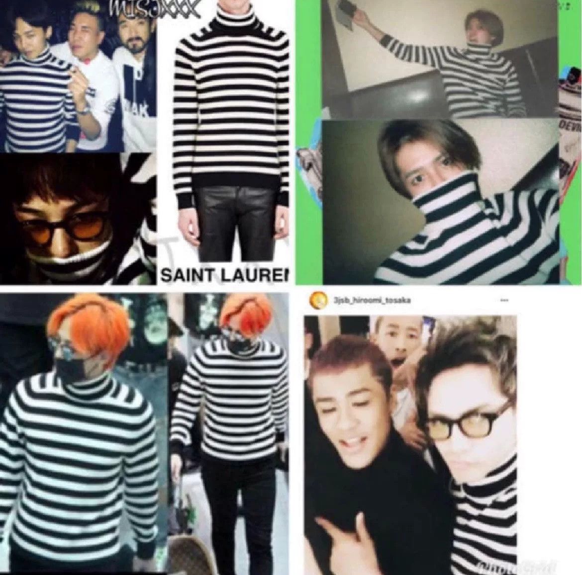 Saint Laurent Paris Saint Laurent Black and White Striped Sweater Size US S / EU 44-46 / 1 - 7 Thumbnail