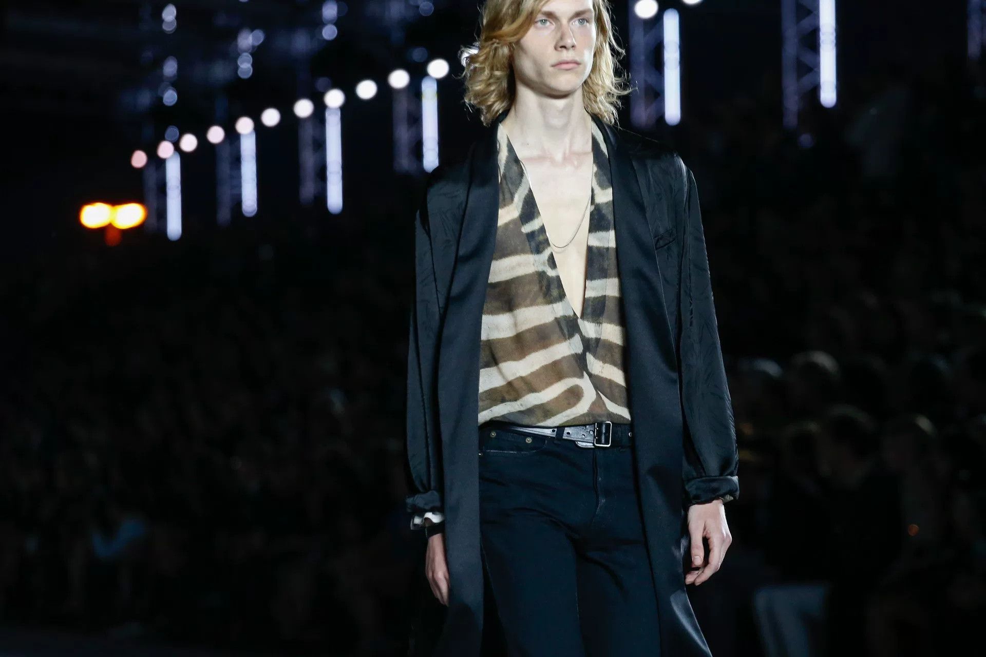 Saint Laurent Paris Saint Laurent Black Satin Kimono Robe Size M / US 6-8 / IT 42-44 - 8 Thumbnail