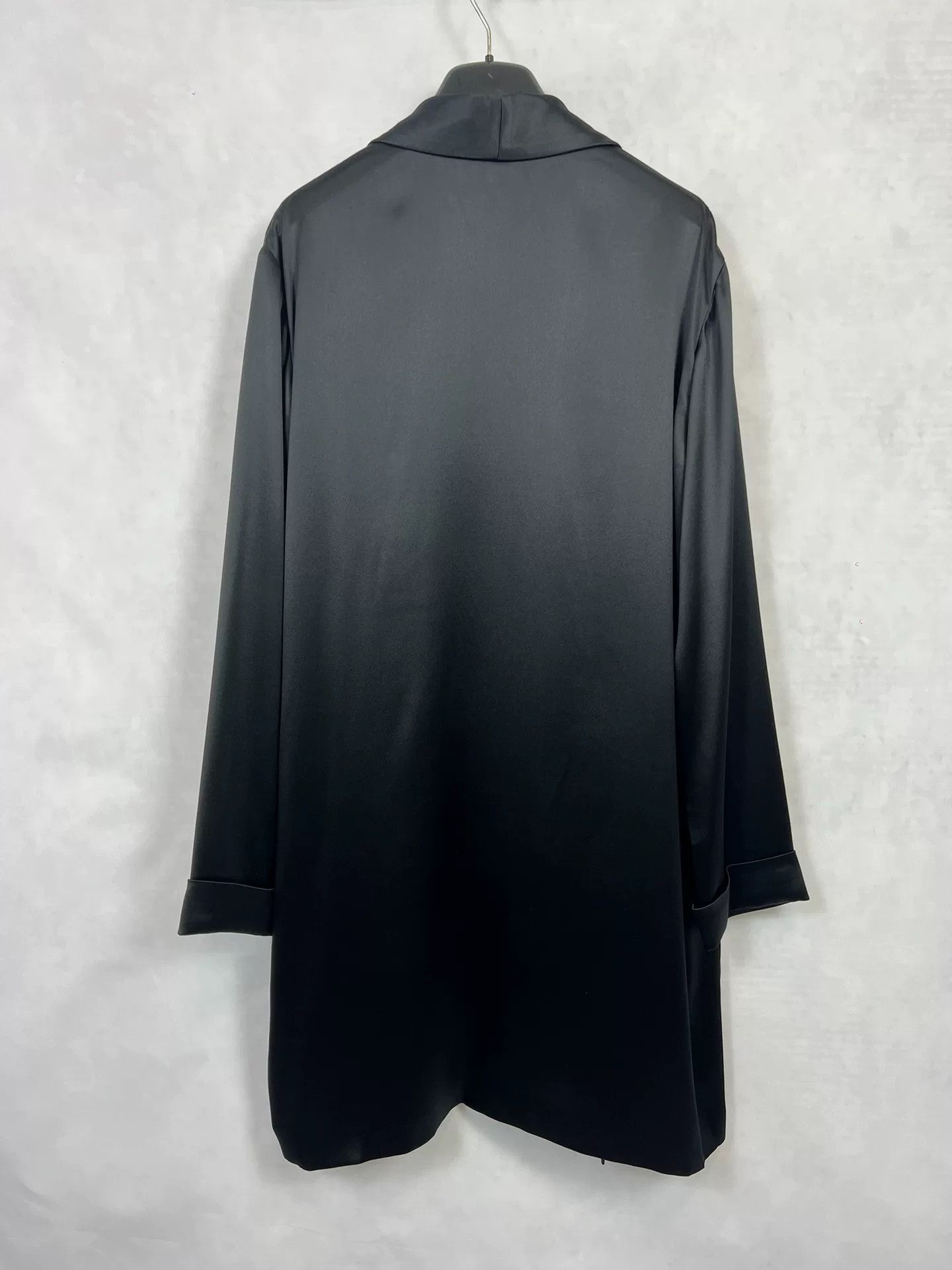 Saint Laurent Paris Saint Laurent Silk Black Drape Cardigan Size L / US 10 / IT 46 - 3 Thumbnail
