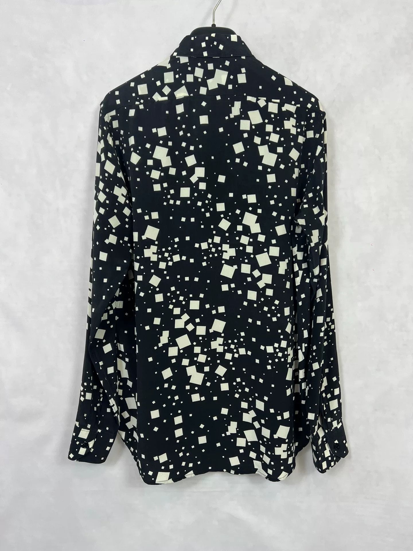 Saint Laurent Paris Saint Laurent Black and White Square Shirt Size US M / EU 48-50 / 2 - 2 Thumbnail