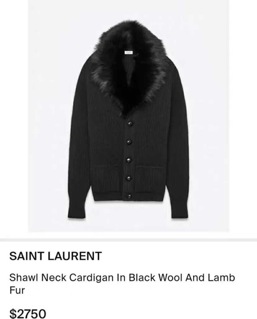 Saint Laurent Paris Saint Laurent Black Knit Cardigan Sweater Size US M / EU 48-50 / 2 - 8 Thumbnail