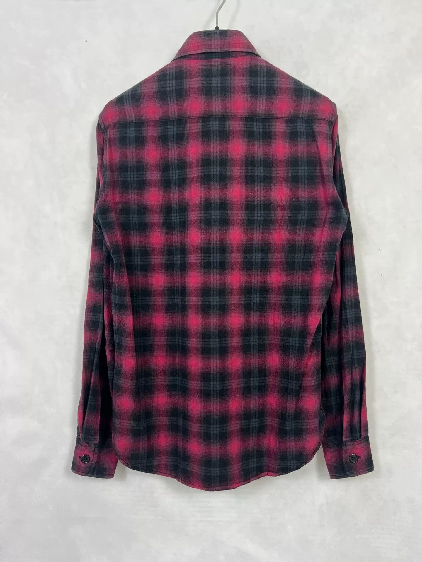 Saint Laurent Paris Saint Laurent Black Red Plaid Shirt Size US XS / EU 42 / 0 - 2 Thumbnail