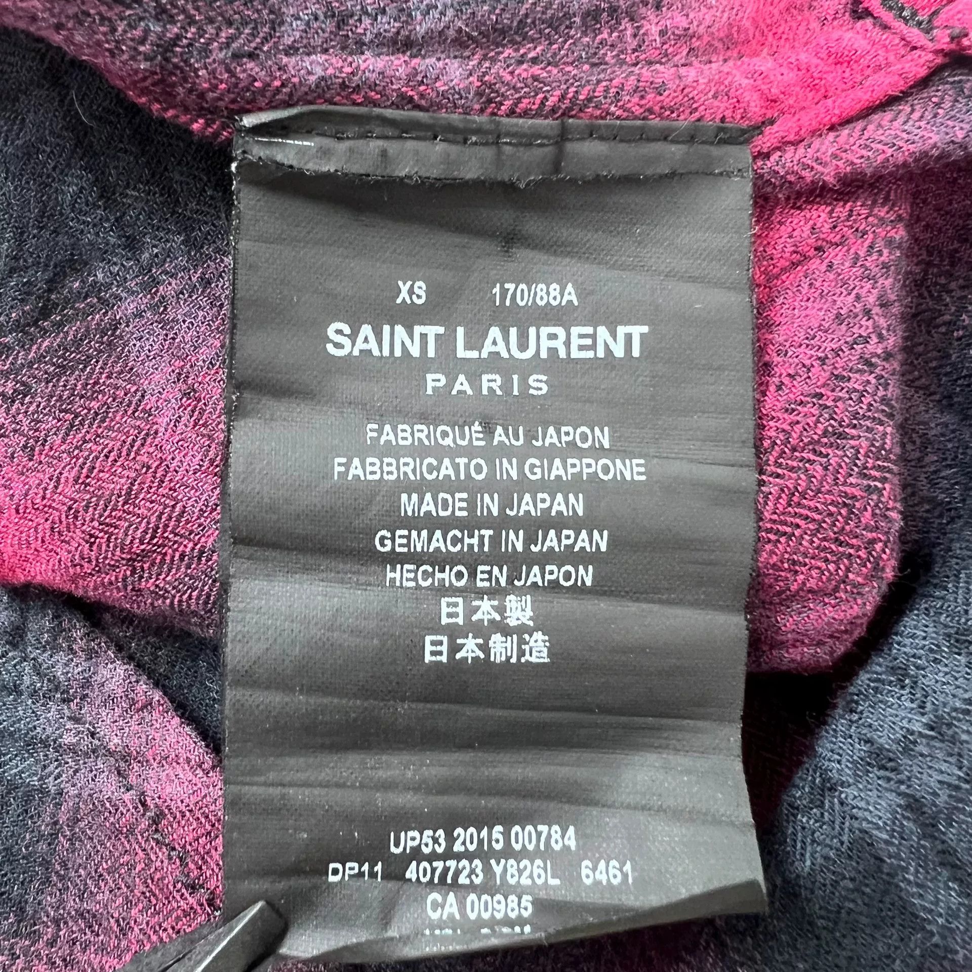 Saint Laurent Paris Saint Laurent Black Red Plaid Shirt Size US XS / EU 42 / 0 - 6 Thumbnail