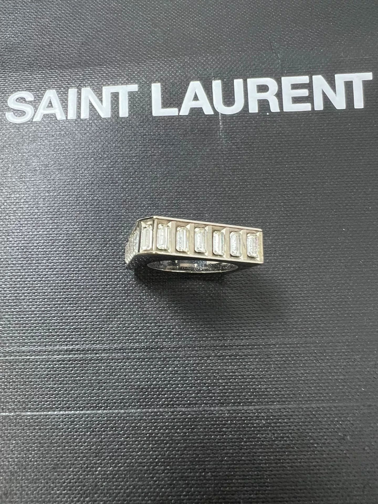 Saint Laurent Paris Saint Laurent Silver Geometric Ring Size ONE SIZE - 4 Thumbnail