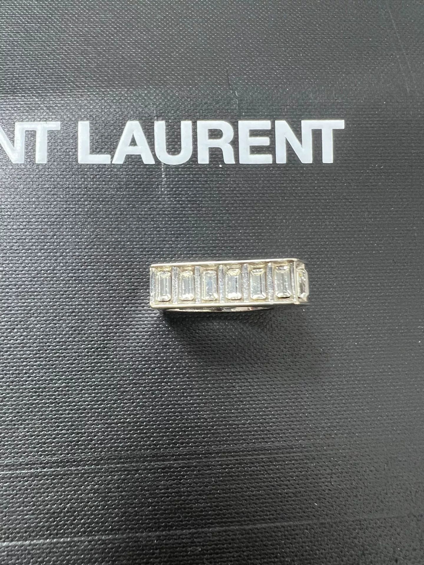 Saint Laurent Paris Saint Laurent Silver Geometric Ring Size ONE SIZE - 6 Thumbnail
